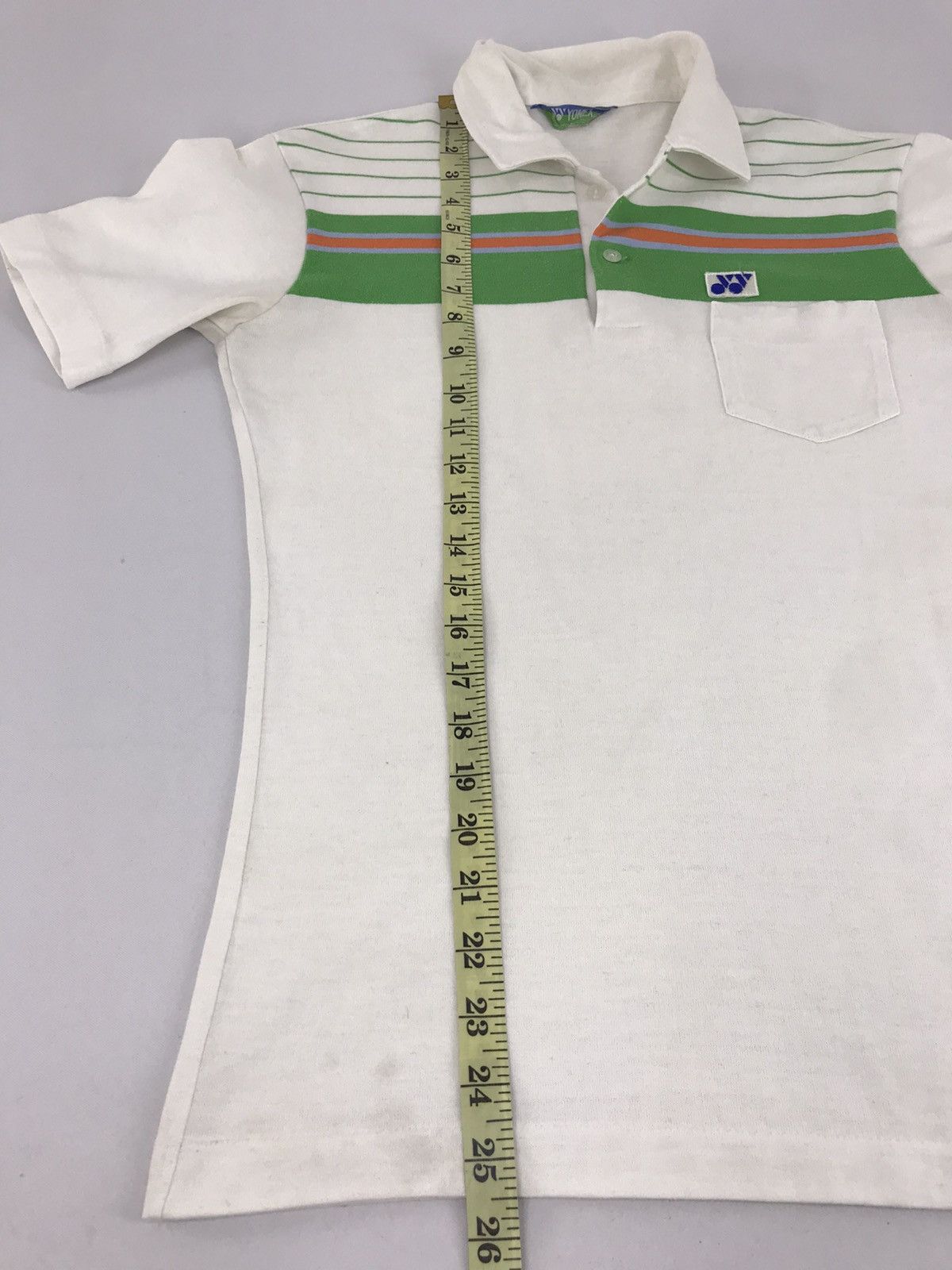 Vintage 90s Yonex Polo T-shirt Single Pocket Striped Design Size US S / EU 44-46 / 1 - 9 Thumbnail