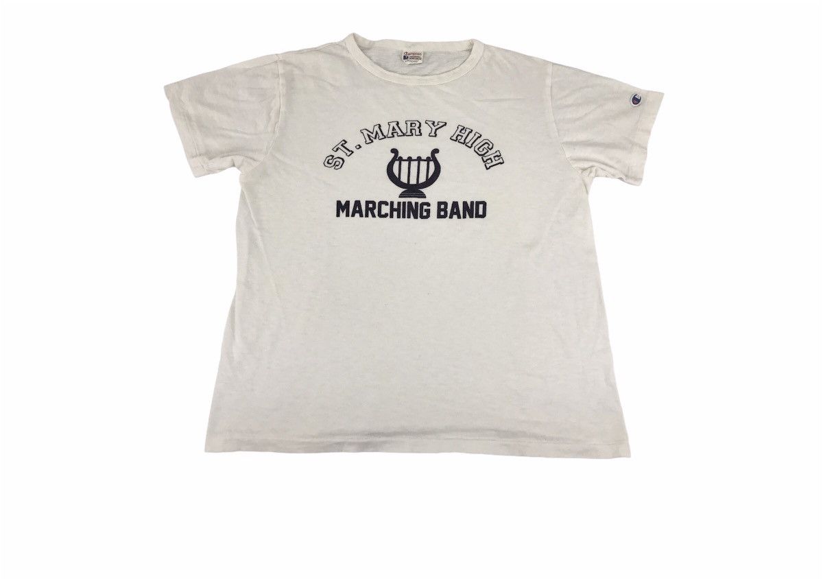Champion × Vintage Vintage 90s Champion St Mary High Marching Band Tee T shirt Size US M / EU 48-50 / 2 - 1 Thumbnail