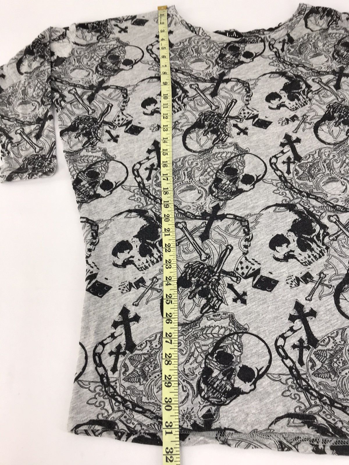 Japanese Brand Vintage L.A Oil Shock Sweatshirt All Over Skull Cross Print Size 3XL / US 20-22 - 8 Thumbnail