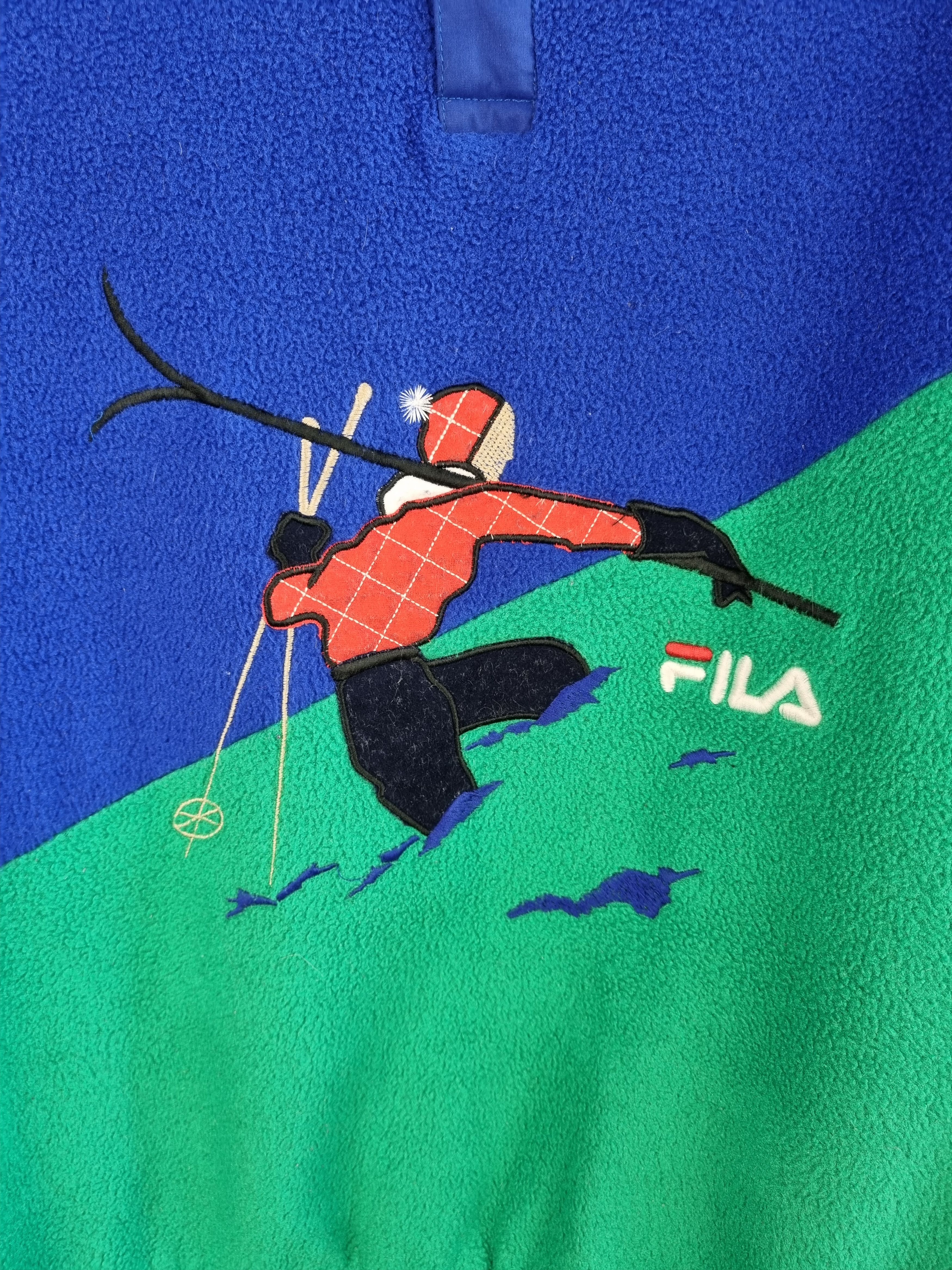 Fila × Vintage rare Fila Polarlite mountain hiking motif fleece Size US M / EU 48-50 / 2 - 4 Thumbnail