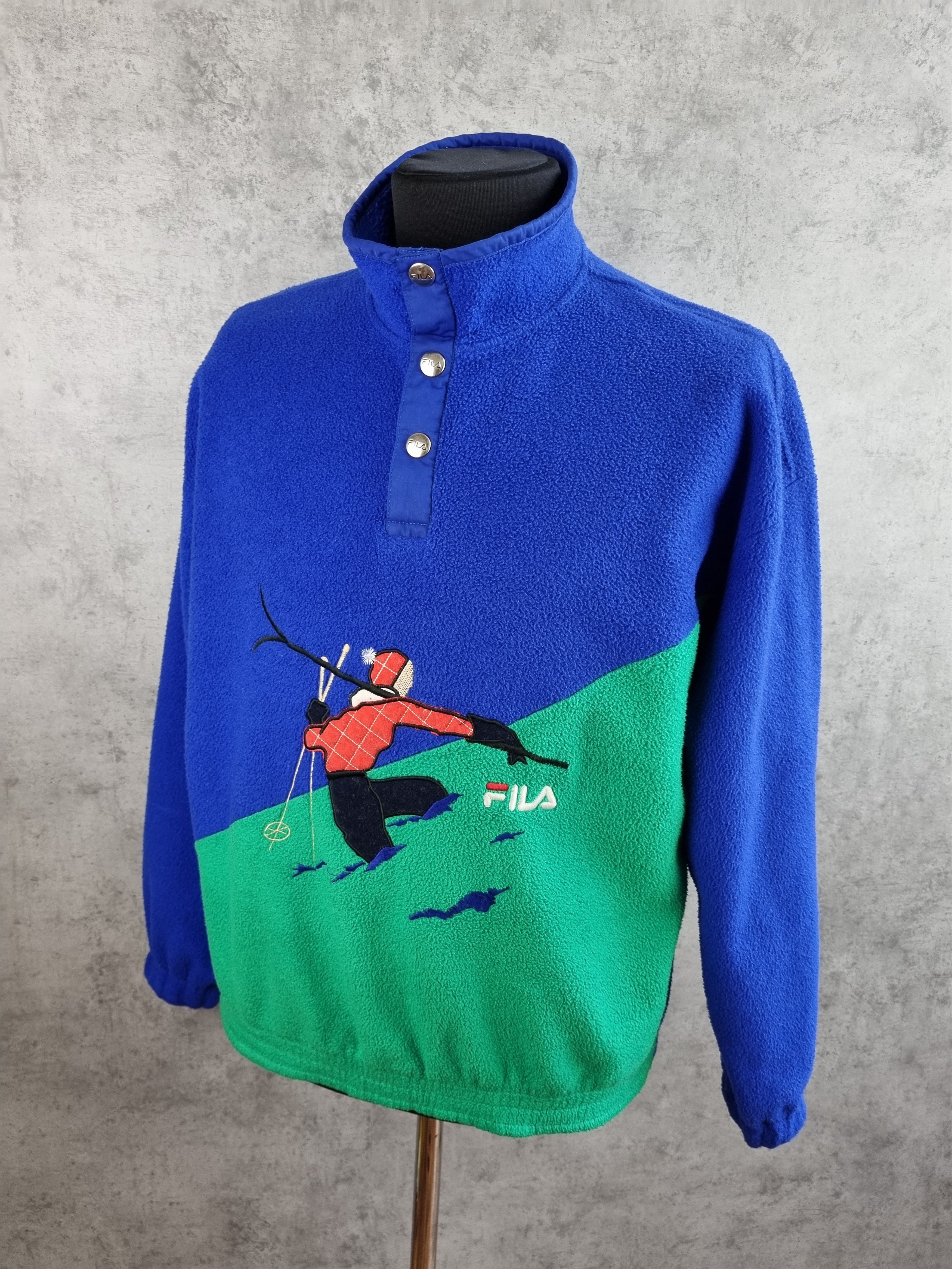 Fila × Vintage rare Fila Polarlite mountain hiking motif fleece Size US M / EU 48-50 / 2 - 3 Thumbnail