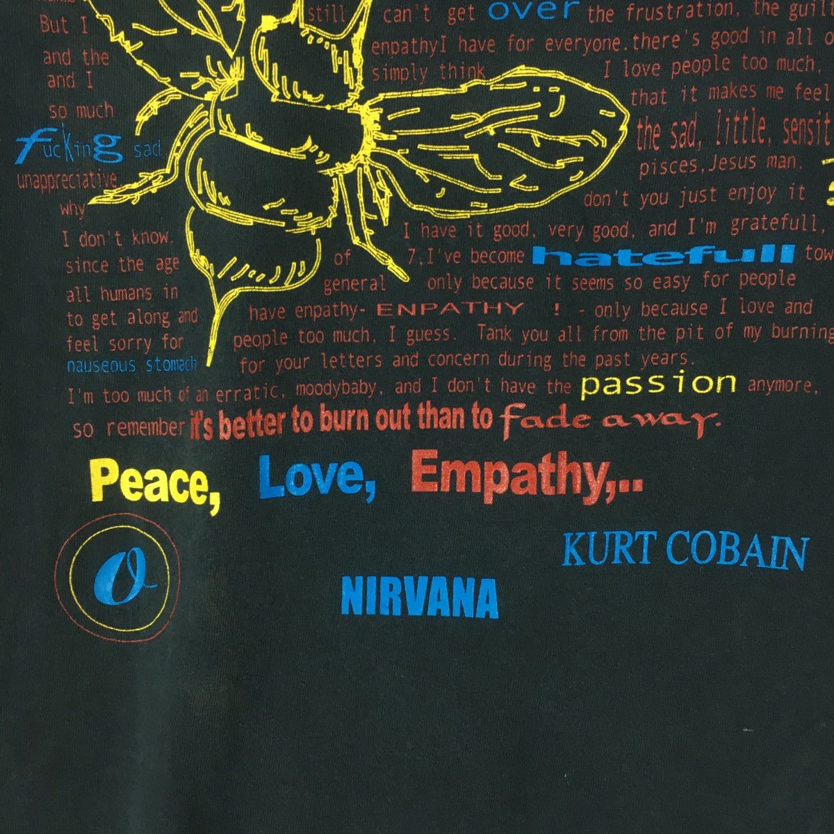 Band Tees × Nirvana × Vintage Rare Vintage Nirvana kurt cobain suicide note Size US M / EU 48-50 / 2 - 5 Thumbnail