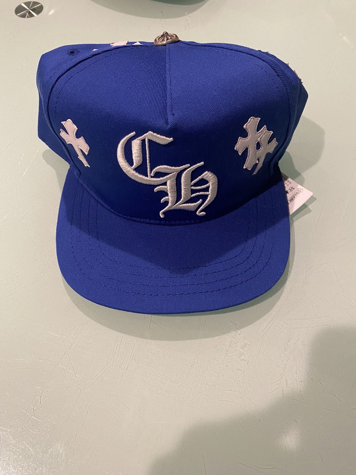 Chrome Hearts Cross Patch Baseball Hat 'Blue