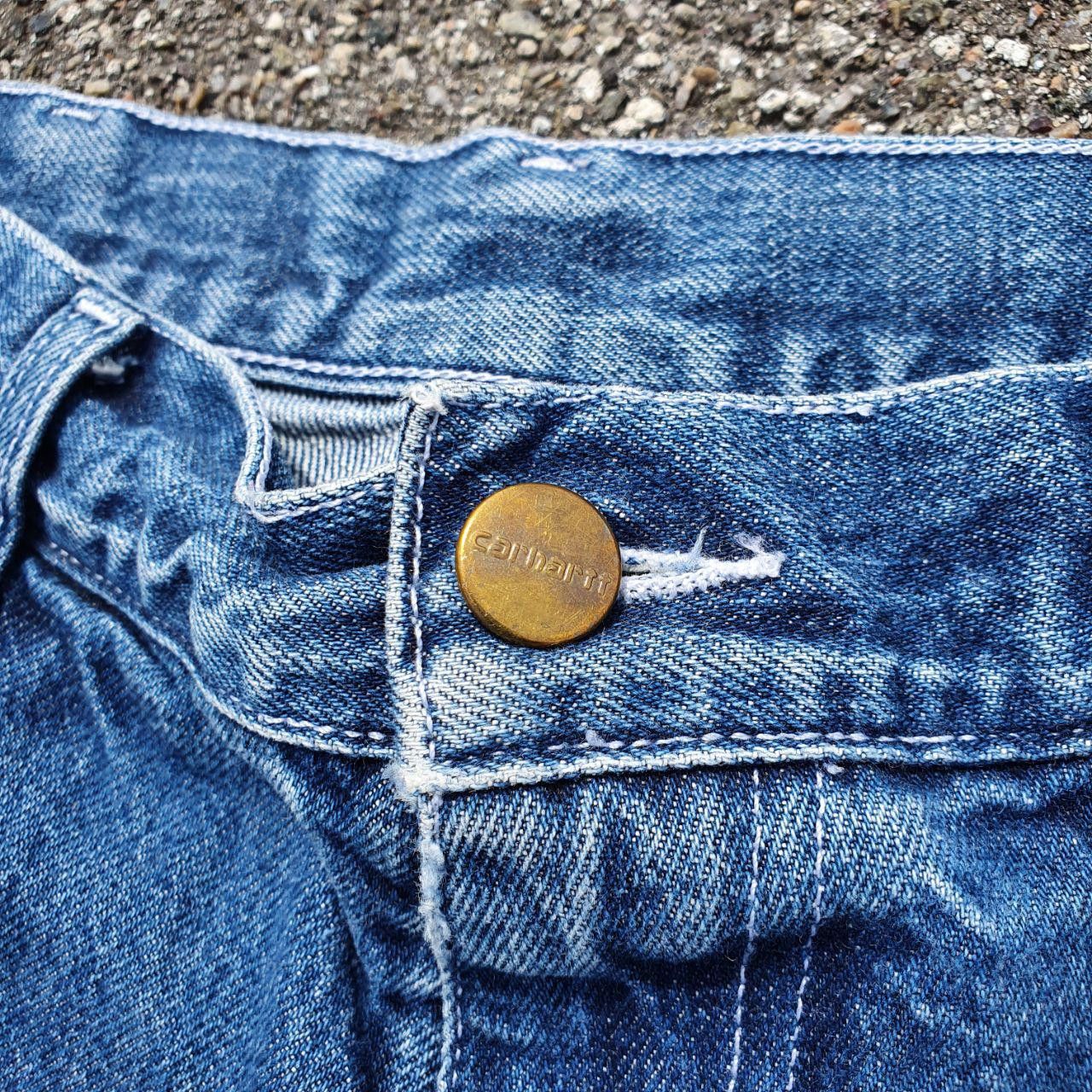 Carhartt × Vintage Rare size 90s Vintage Carhartt Logo Denim Shorts Size US 28 / EU 44 - 6 Thumbnail