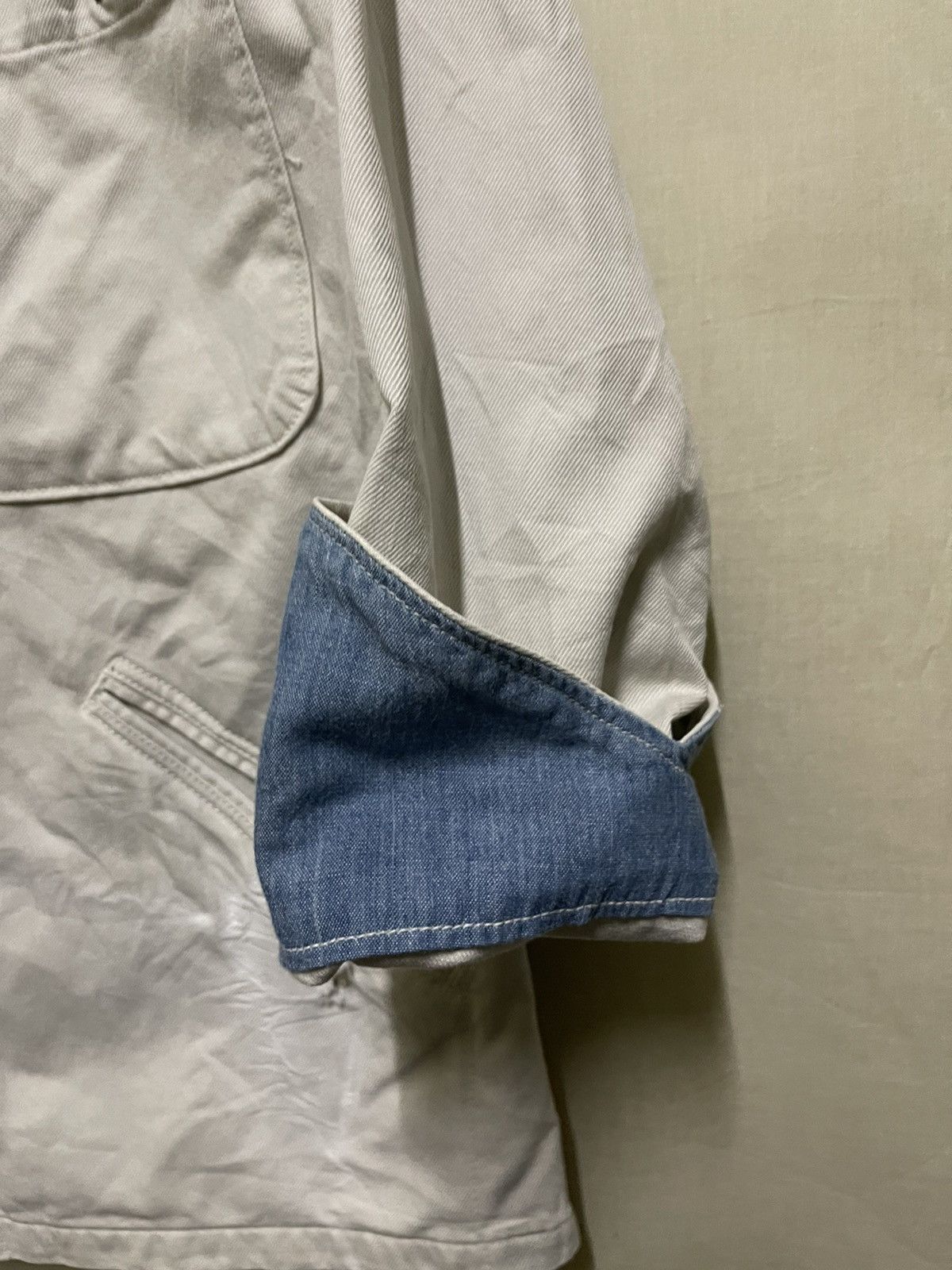 Blue Blue Japan × Japanese Brand Vintage Blue Blue Japan Distressed Jacket Size US S / EU 44-46 / 1 - 9 Thumbnail