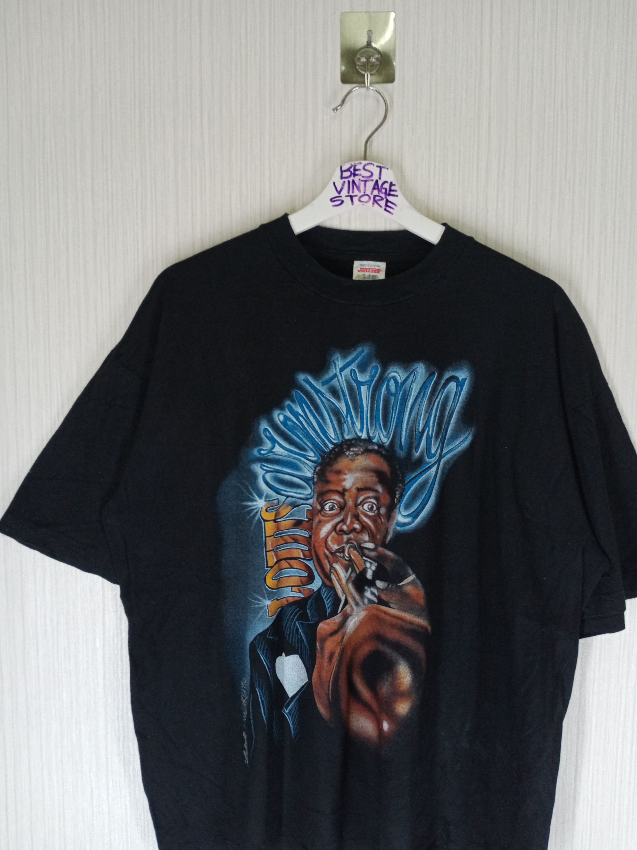 Band Tees Rare Vintage 90s Louis Amstrong Tshirt Size US XL / EU 56 / 4 - 2 Thumbnail