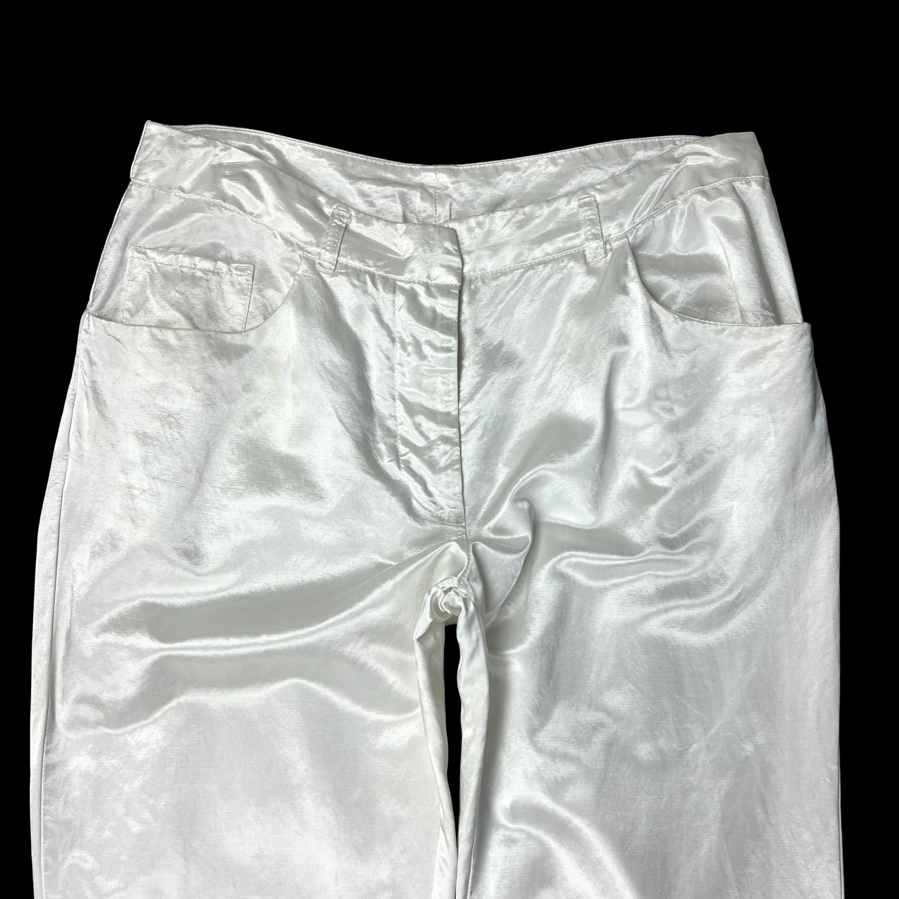 Maison Margiela S/S 99 ⑥ Archive White Silk Button Up Trouser Size US 31 - 5 Thumbnail