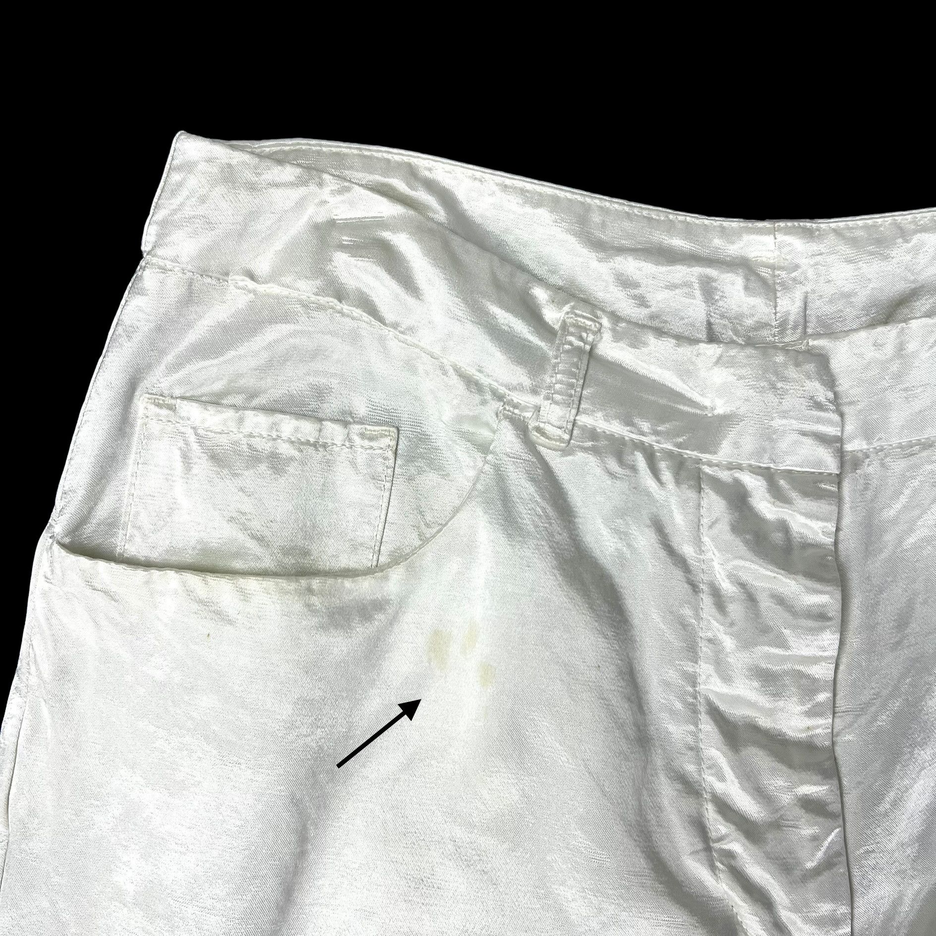 Maison Margiela S/S 99 ⑥ Archive White Silk Button Up Trouser Size US 31 - 6 Thumbnail