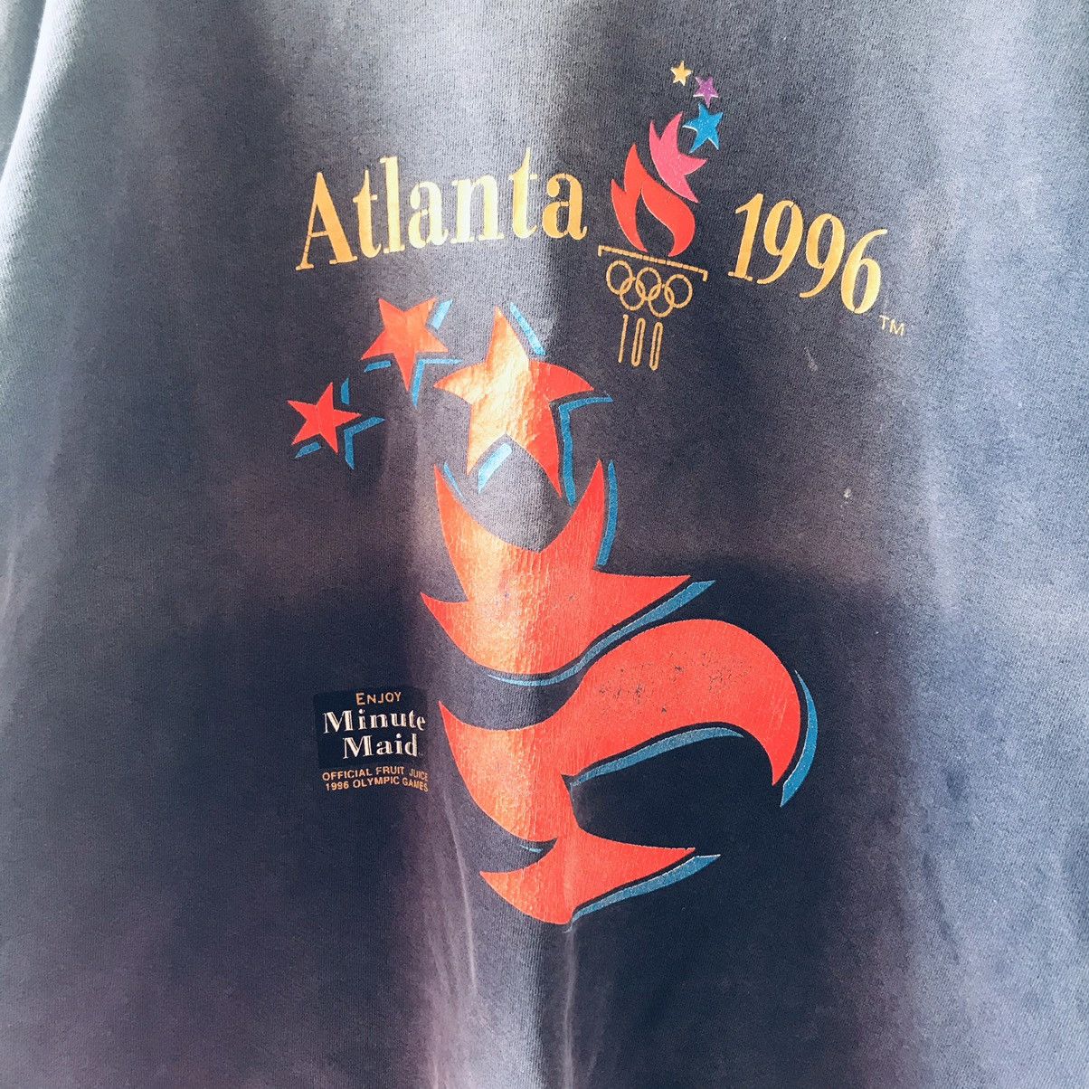 Hanes Sun Faded Olympic Atlanta 1996 sweatshirt x Vintage Size US XL / EU 56 / 4 - 3 Thumbnail