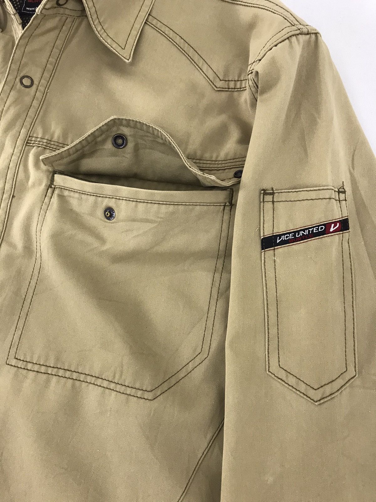 Japanese Brand Vintage Burtle Vice United Work Wear Shirt Streetwear Hype Size US XL / EU 56 / 4 - 5 Thumbnail