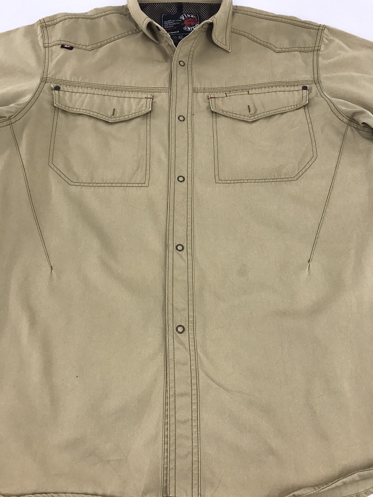 Japanese Brand Vintage Burtle Vice United Work Wear Shirt Streetwear Hype Size US XL / EU 56 / 4 - 3 Thumbnail