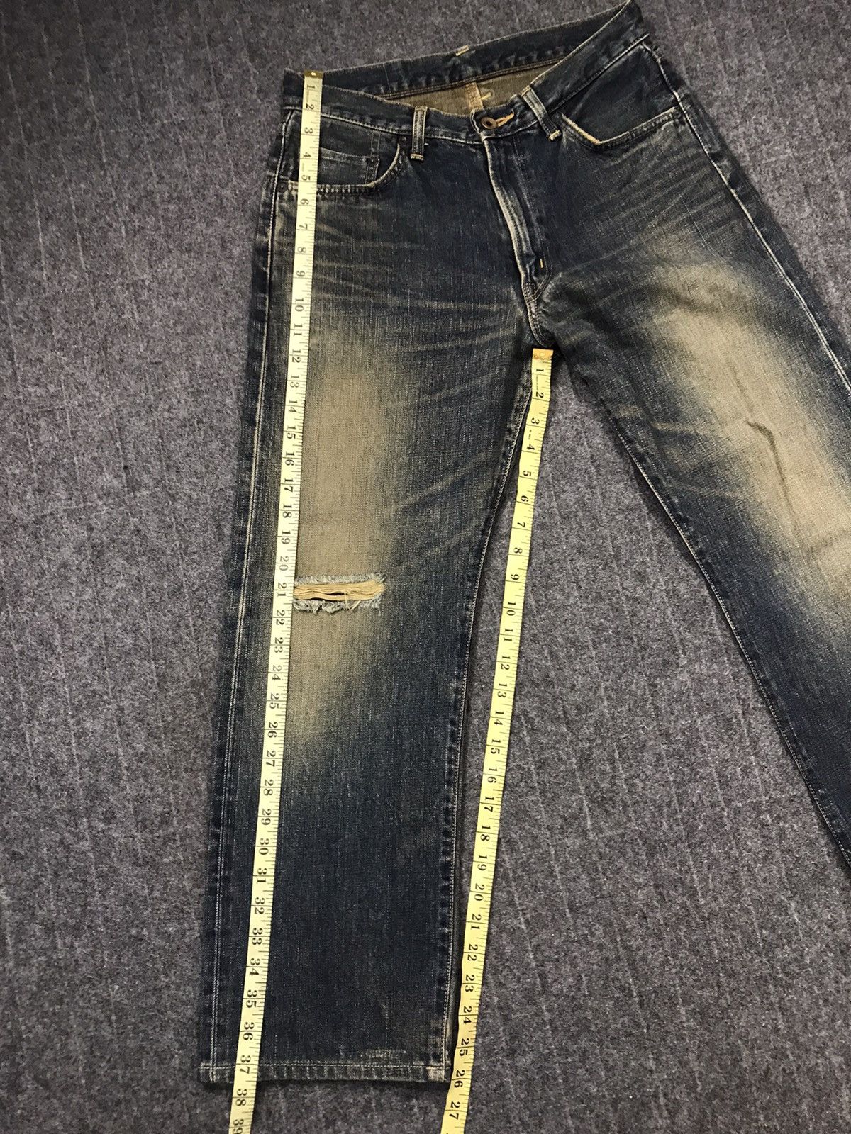 Edwin × Japanese Brand Vintage Edwin Selvedge Distressed Denim Design Size US 29 - 22 Thumbnail
