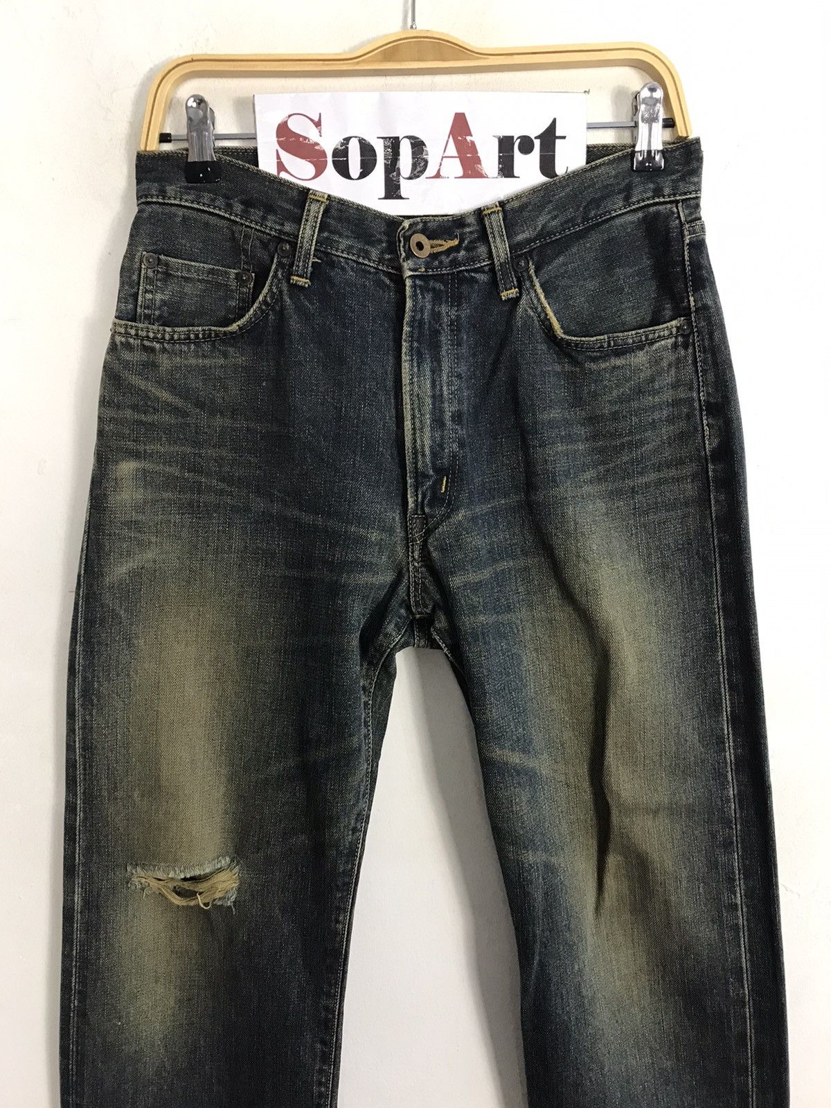Edwin × Japanese Brand Vintage Edwin Selvedge Distressed Denim Design Size US 29 - 3 Thumbnail