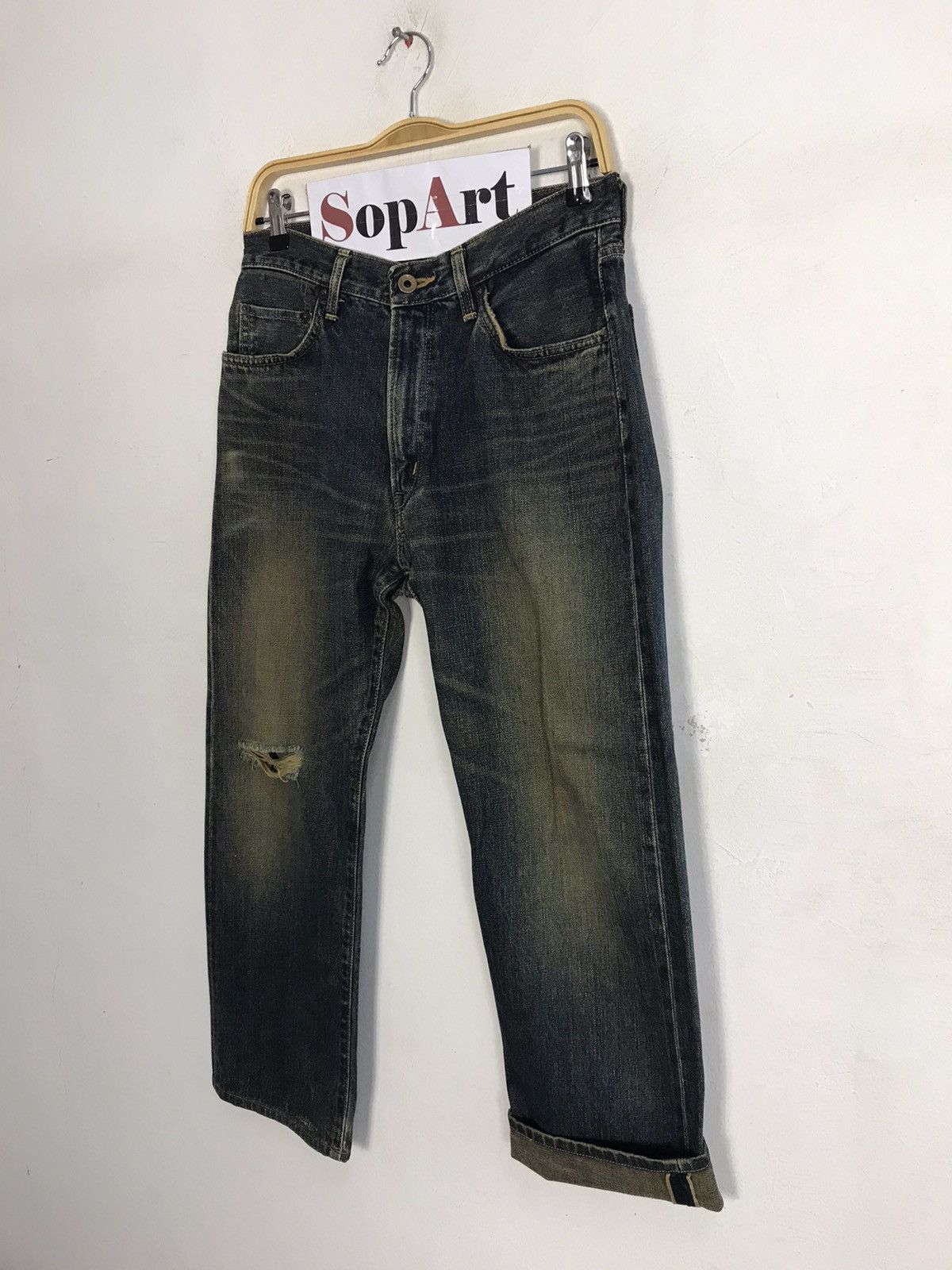 Edwin × Japanese Brand Vintage Edwin Selvedge Distressed Denim Design Size US 29 - 4 Thumbnail