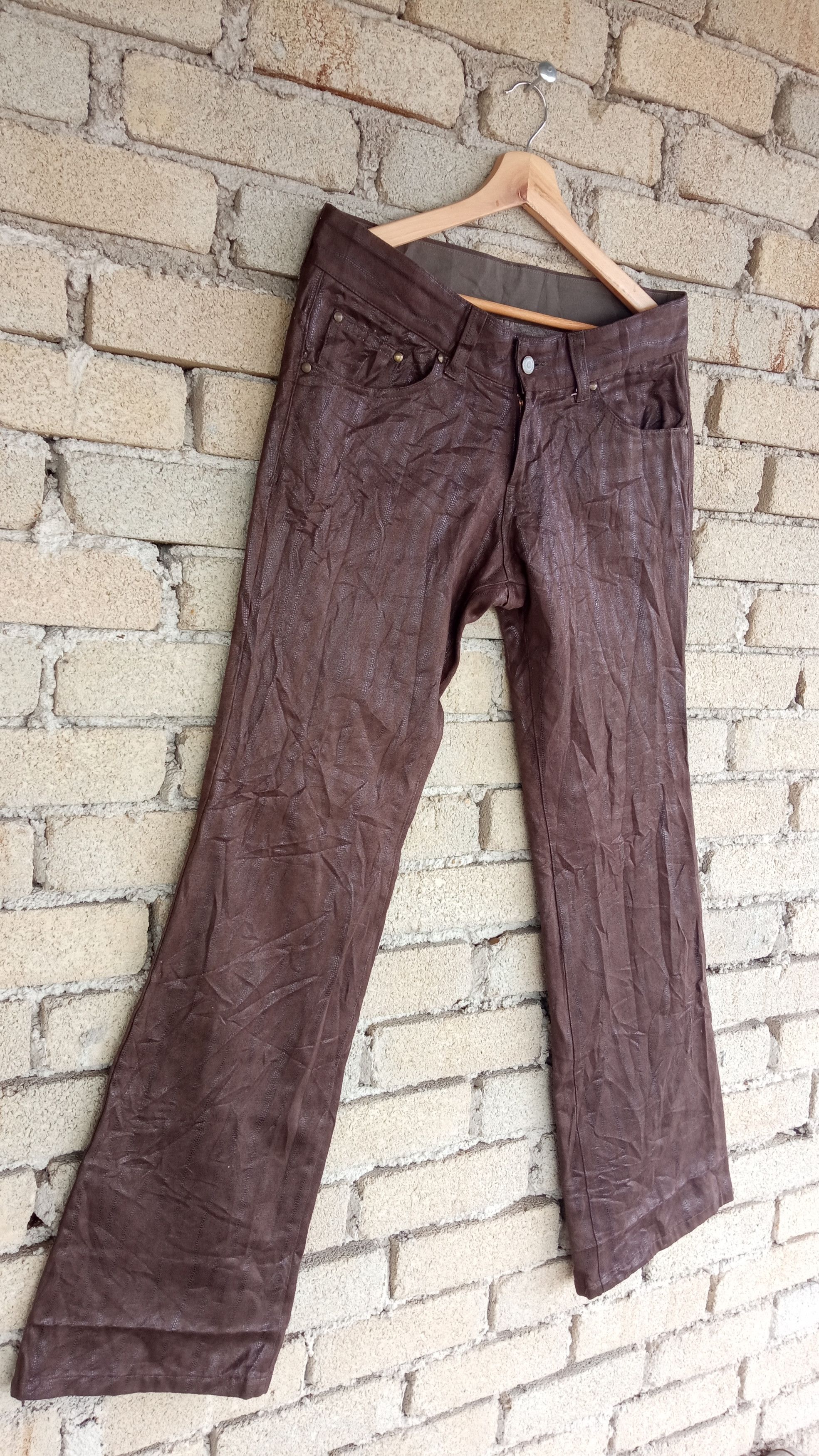 Japanese Brand × Tornado Mart × Vintage 🔥🔥Vtg Style Tornado Mart Buckle Back Boot Cut Baggy Pants Size US 33 - 2 Thumbnail