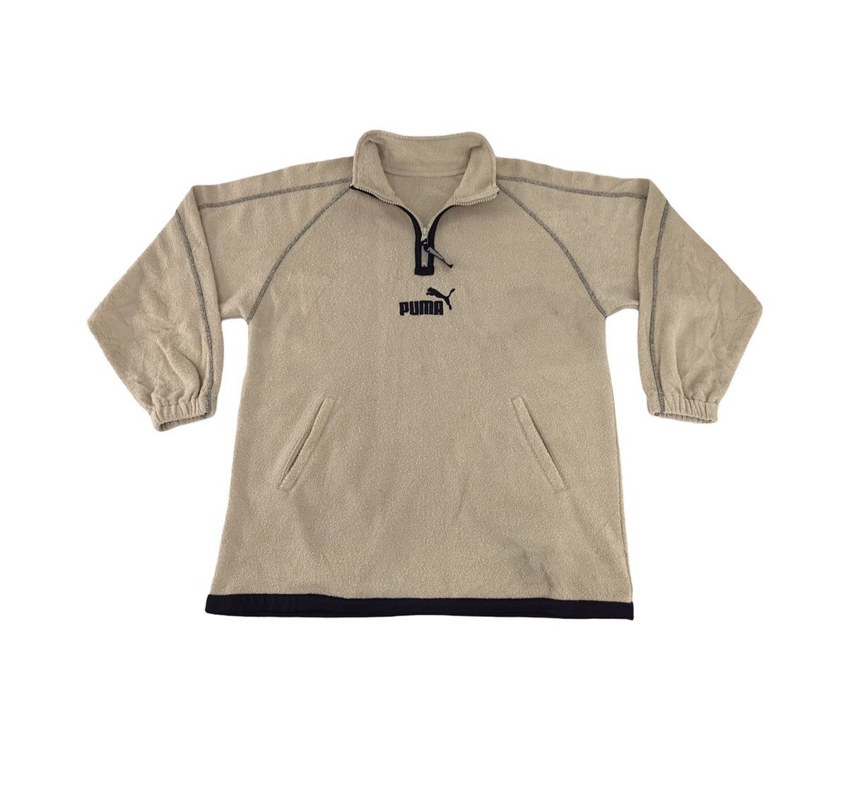 Puma × Vintage Vintage Puma Fleece Sweatshirt Half Zip Embroidery Logo M Size US M / EU 48-50 / 2 - 1 Thumbnail