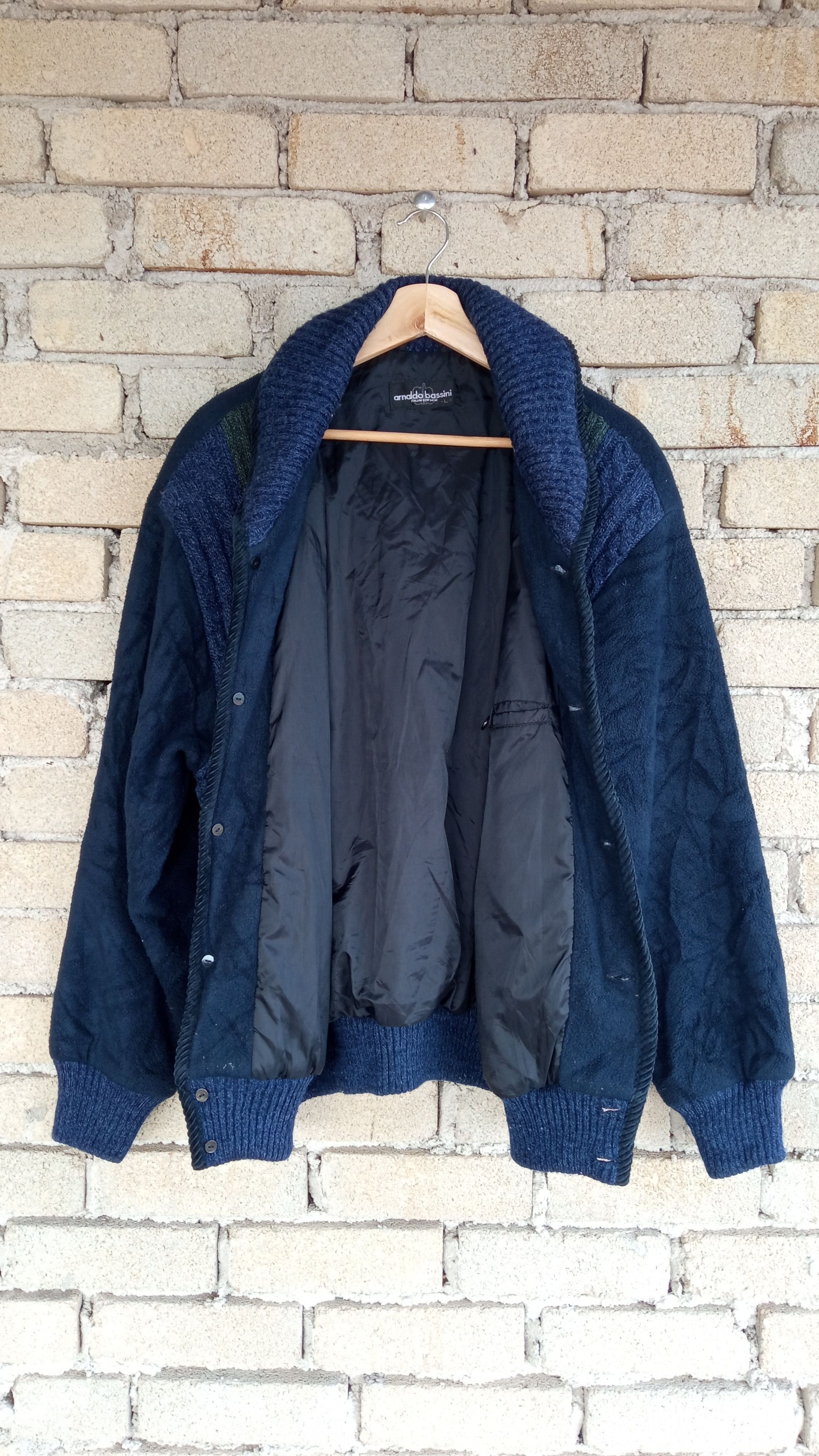Japanese Brand × Vintage 🔥🔥Vtg Arnaldo Bassini Shawl Collar Knitwear Sweater Jacket Size US L / EU 52-54 / 3 - 16 Thumbnail