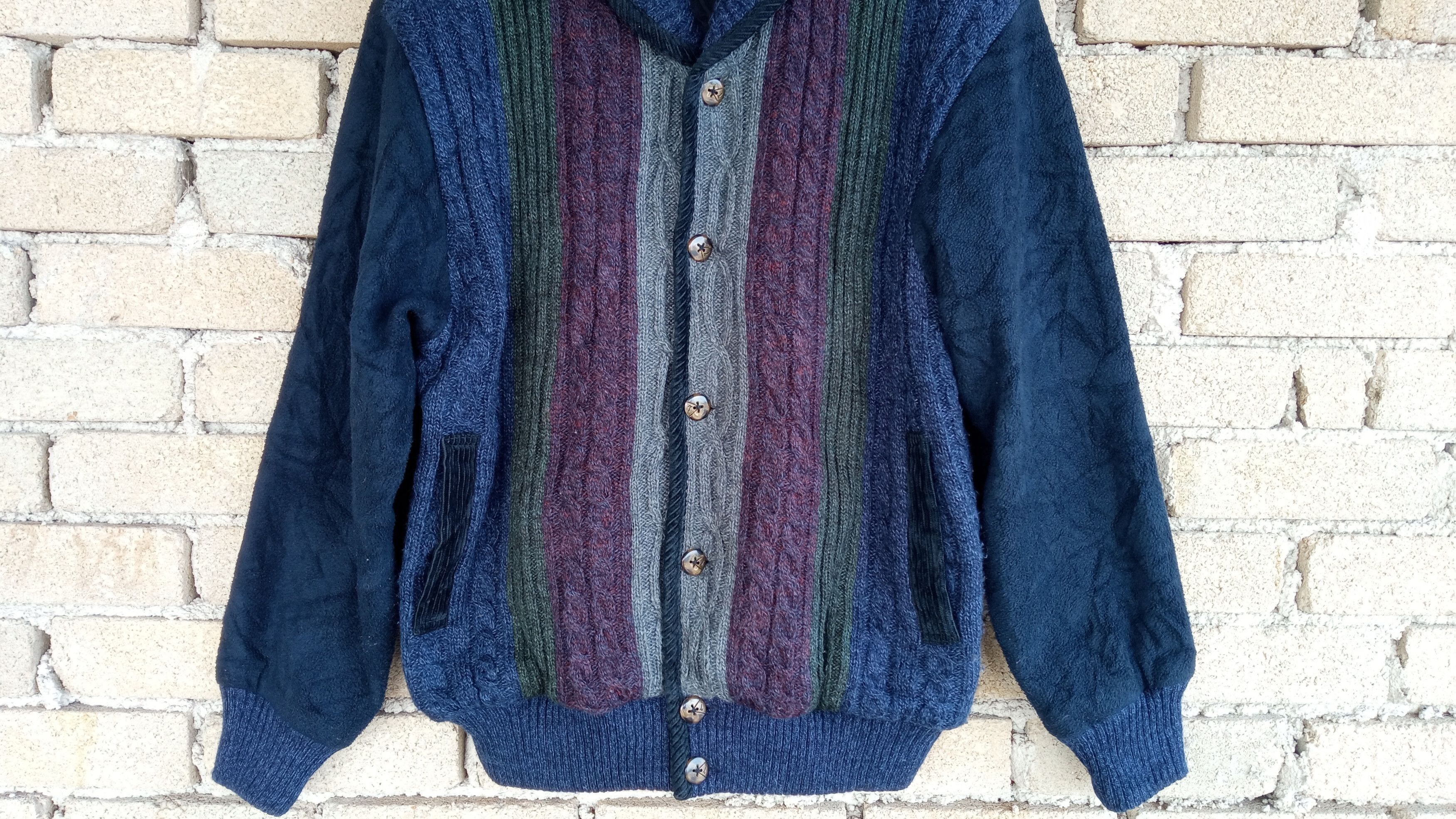 Japanese Brand × Vintage 🔥🔥Vtg Arnaldo Bassini Shawl Collar Knitwear Sweater Jacket Size US L / EU 52-54 / 3 - 7 Thumbnail