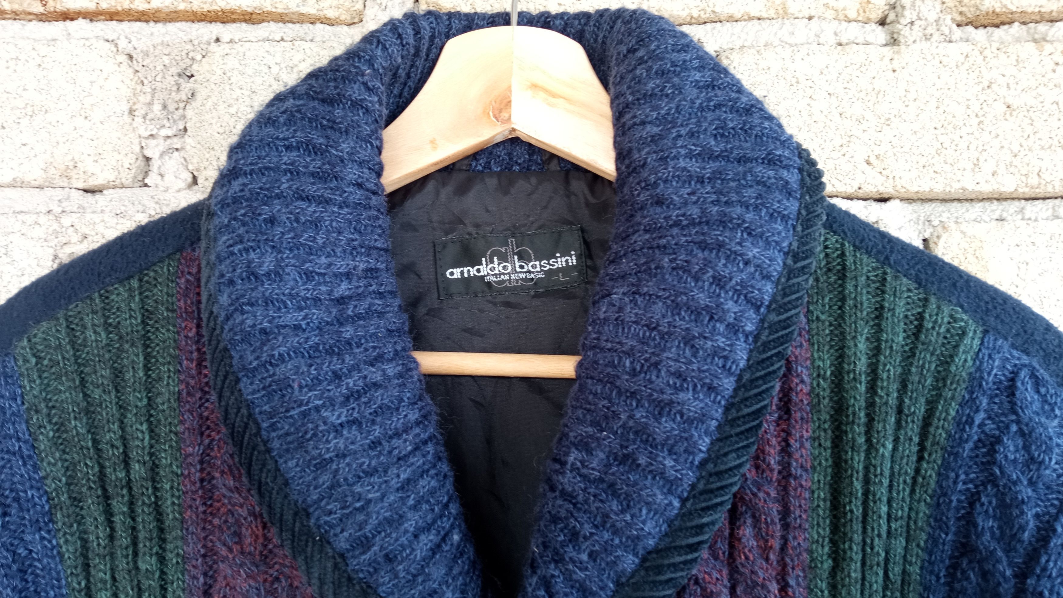 Japanese Brand × Vintage 🔥🔥Vtg Arnaldo Bassini Shawl Collar Knitwear Sweater Jacket Size US L / EU 52-54 / 3 - 12 Thumbnail