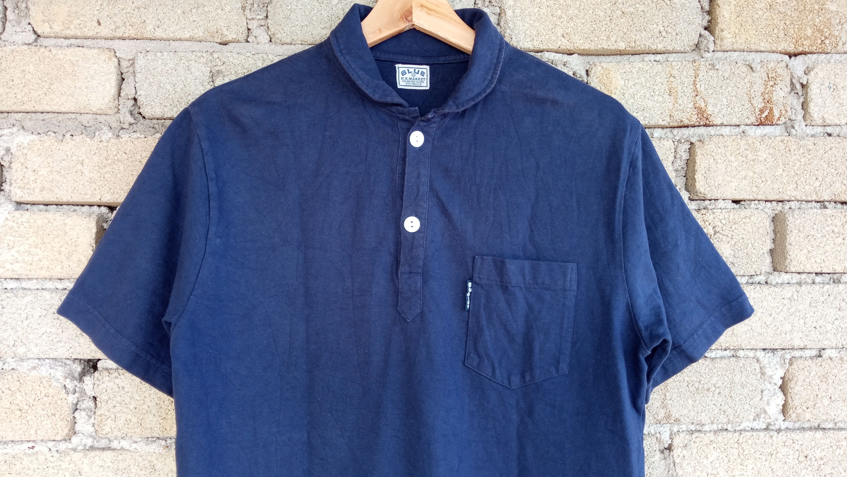 HOLLYWOOD RANCH MARKET × Japanese Brand × Vintage 🔥🔥HR Market Blue Blue Japan T-shirt Size US M / EU 48-50 / 2 - 7 Thumbnail