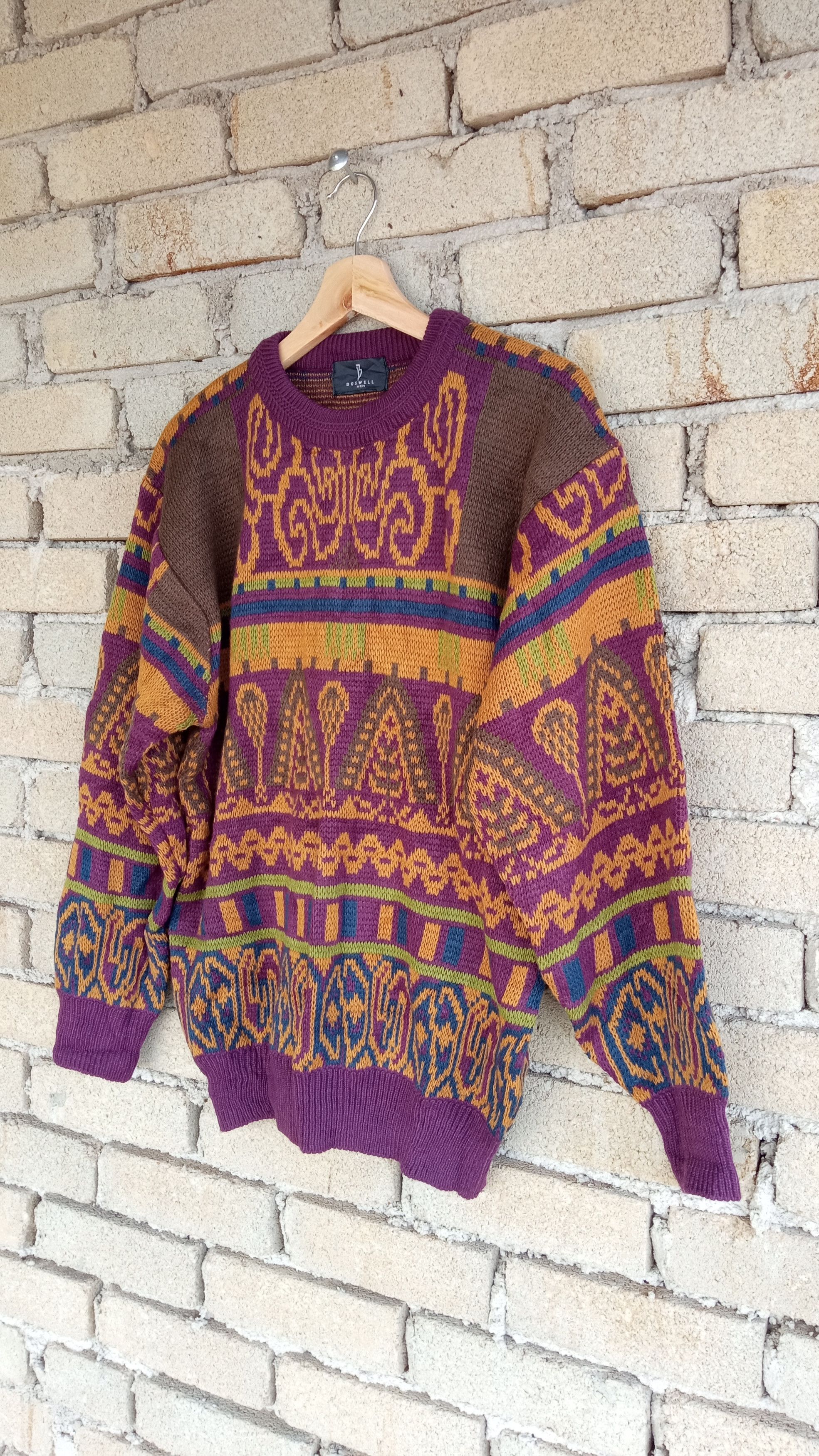 Japanese Brand × Vintage 🔥🔥Vintage Boswell Native Design Knitwear Sweatshirt Size US M / EU 48-50 / 2 - 3 Thumbnail