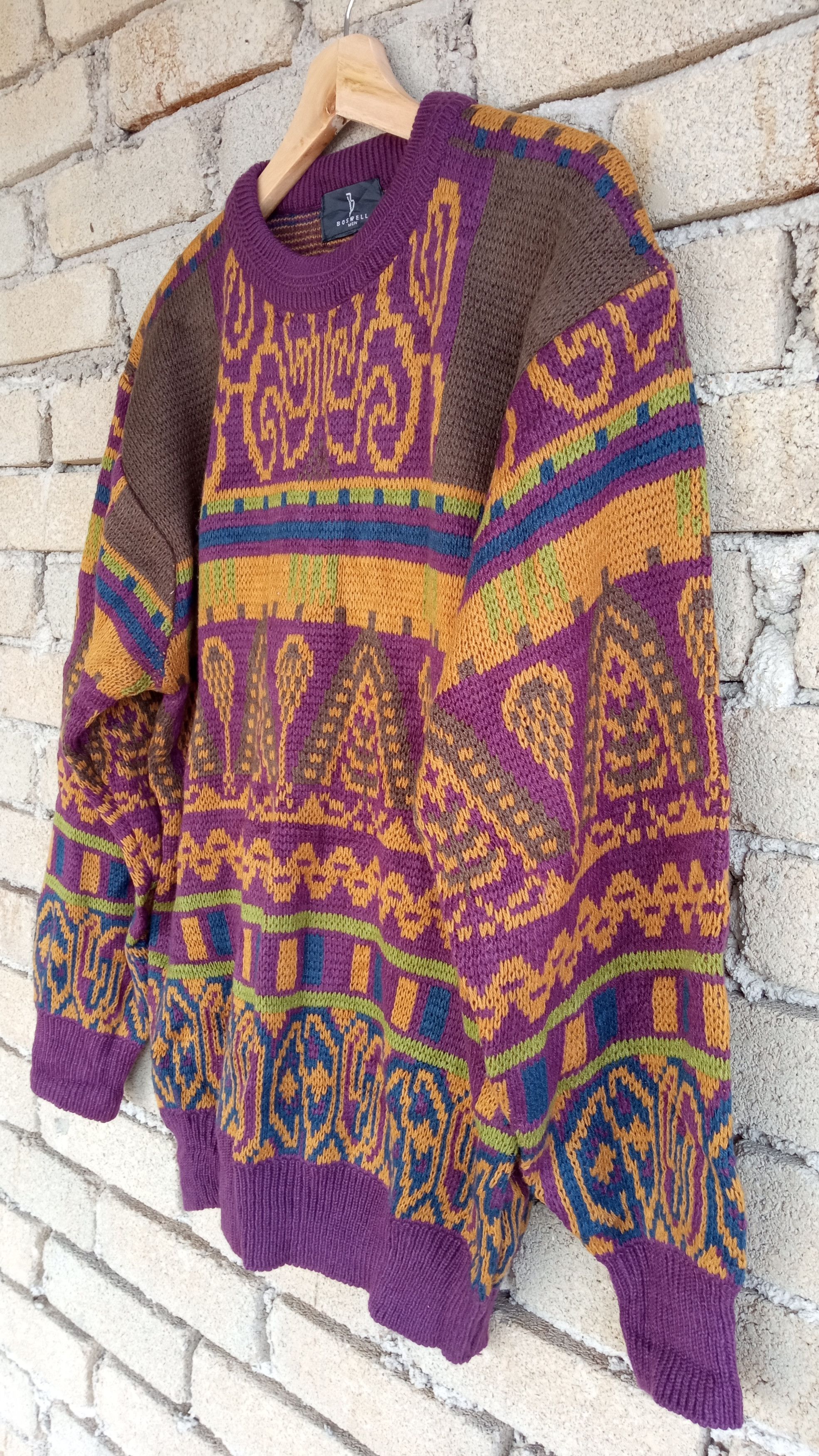 Japanese Brand × Vintage 🔥🔥Vintage Boswell Native Design Knitwear Sweatshirt Size US M / EU 48-50 / 2 - 8 Thumbnail