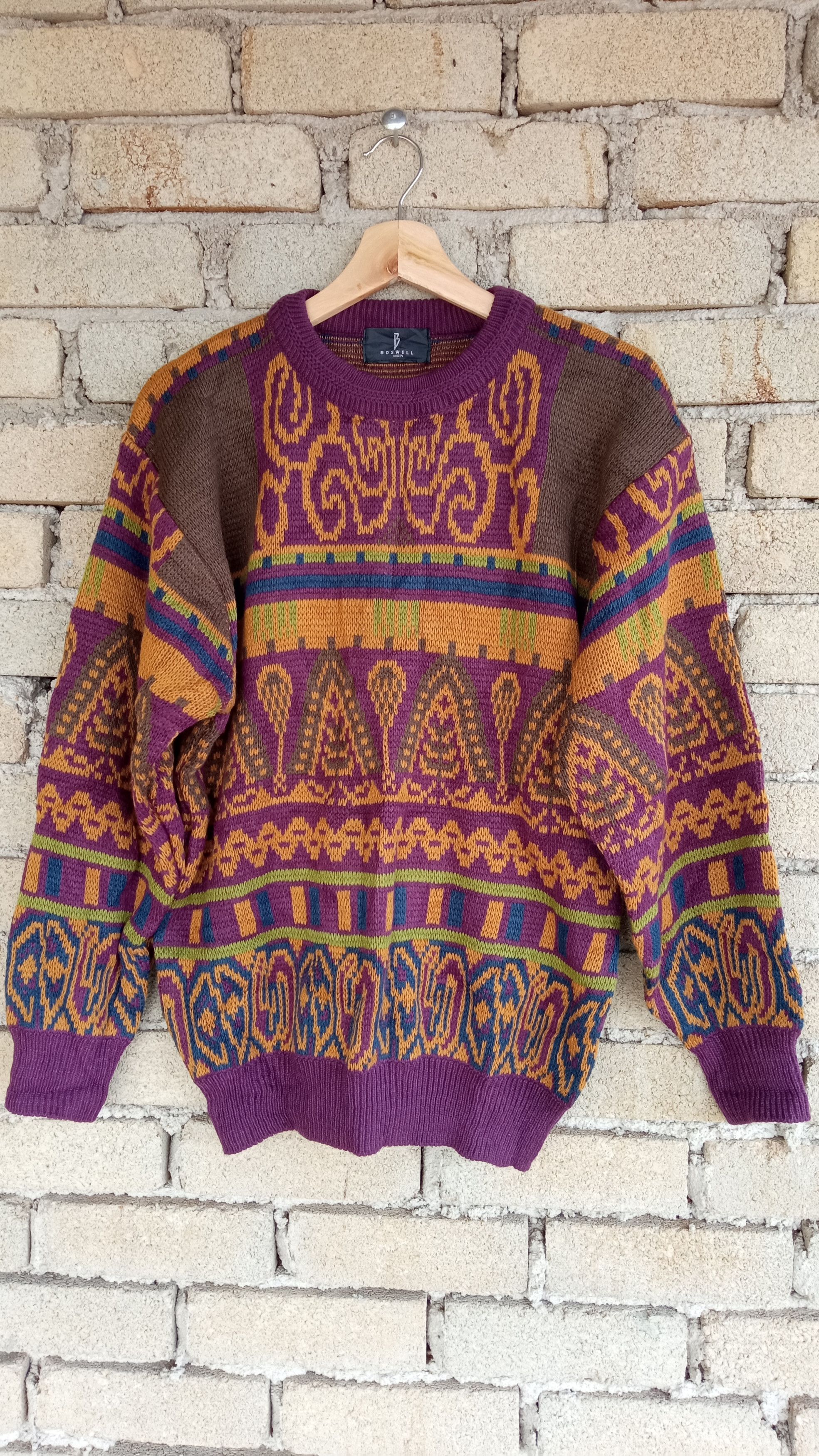 Japanese Brand × Vintage 🔥🔥Vintage Boswell Native Design Knitwear Sweatshirt Size US M / EU 48-50 / 2 - 4 Thumbnail