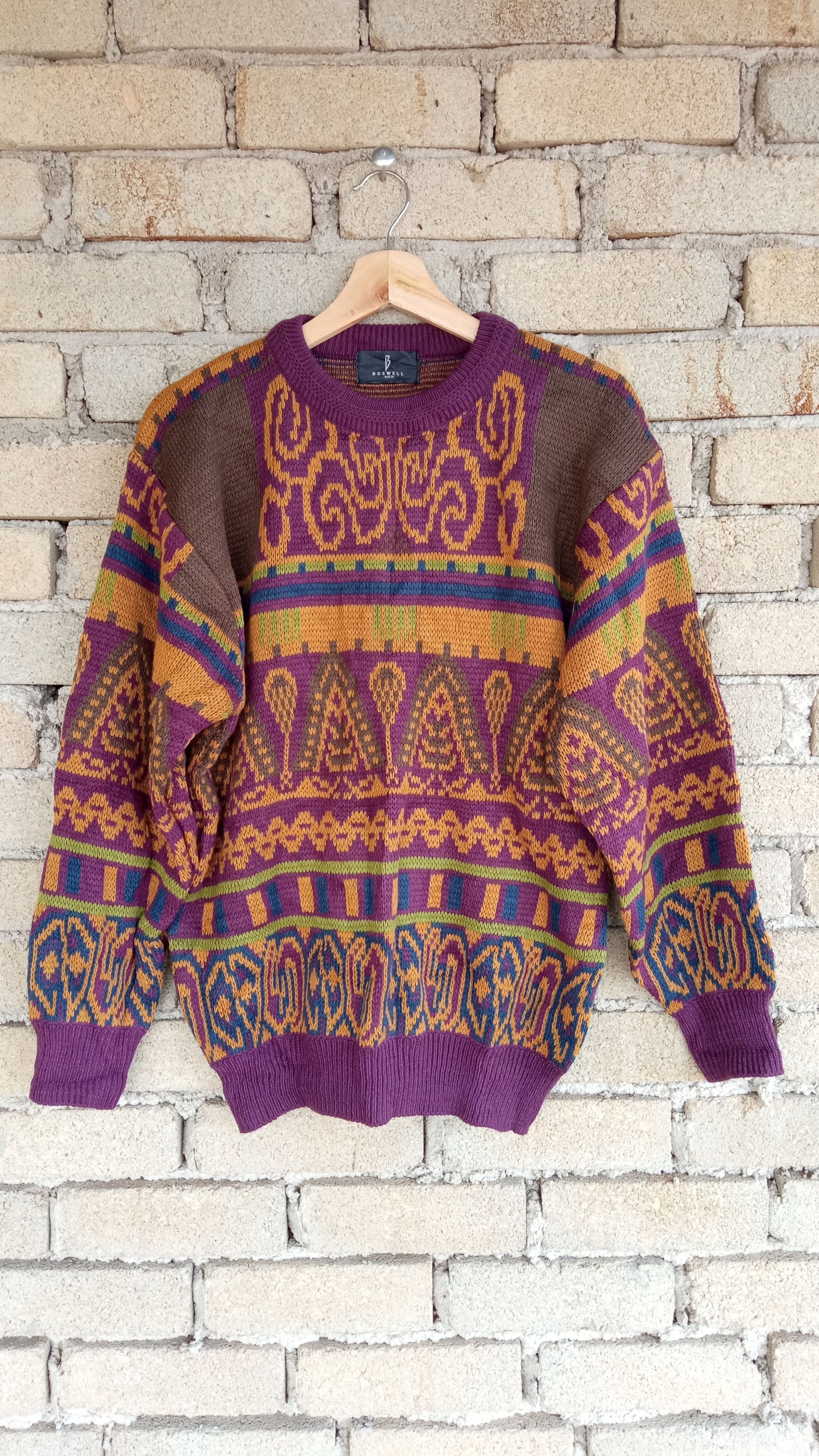 Japanese Brand × Vintage 🔥🔥Vintage Boswell Native Design Knitwear Sweatshirt Size US M / EU 48-50 / 2 - 1 Thumbnail