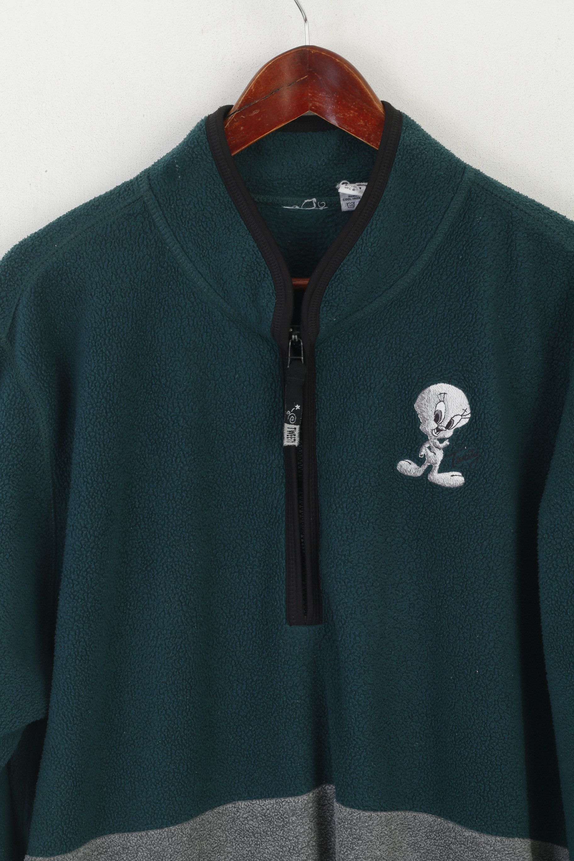 Vintage Vintage Women 18 20 Fleece Top Green Tweety 7543 Size XL / US 12-14 / IT 48-50 - 2 Thumbnail