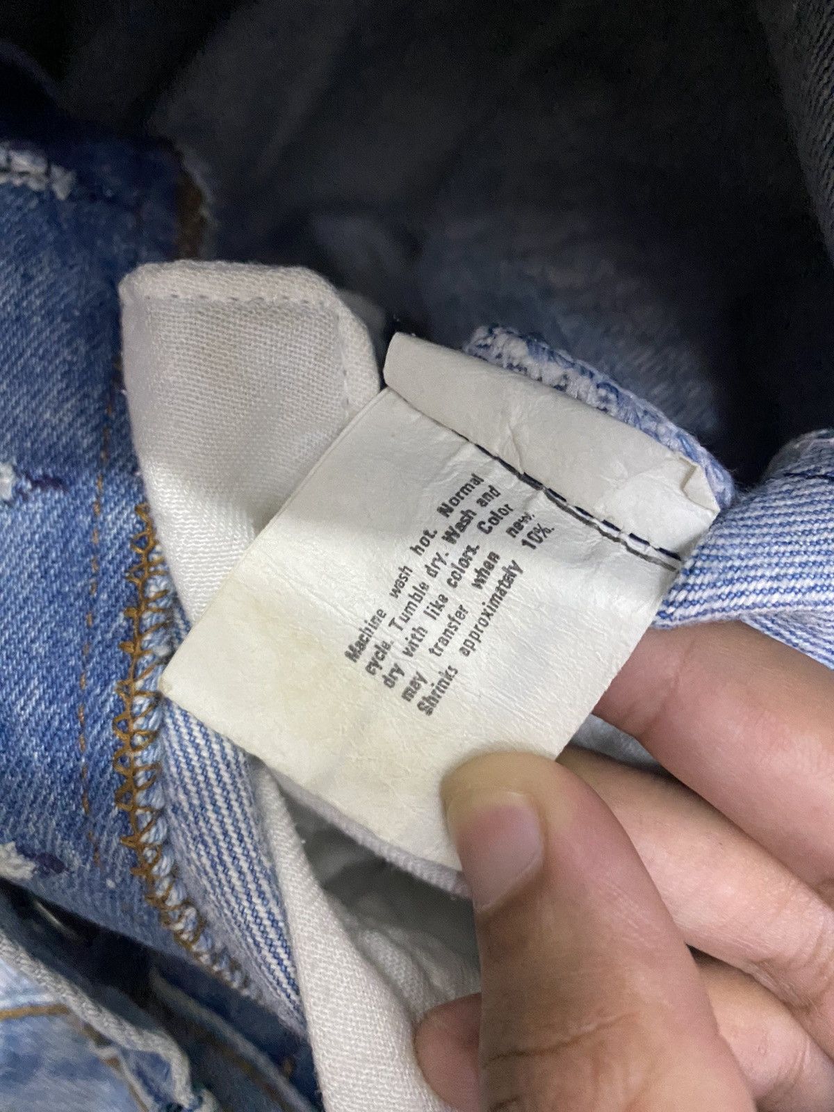 Levi's × Vintage VINTAGE LEVIS 501 SINGLE R WASHED DISTRESSED DENIM JEANS Size US 32 / EU 48 - 11 Thumbnail