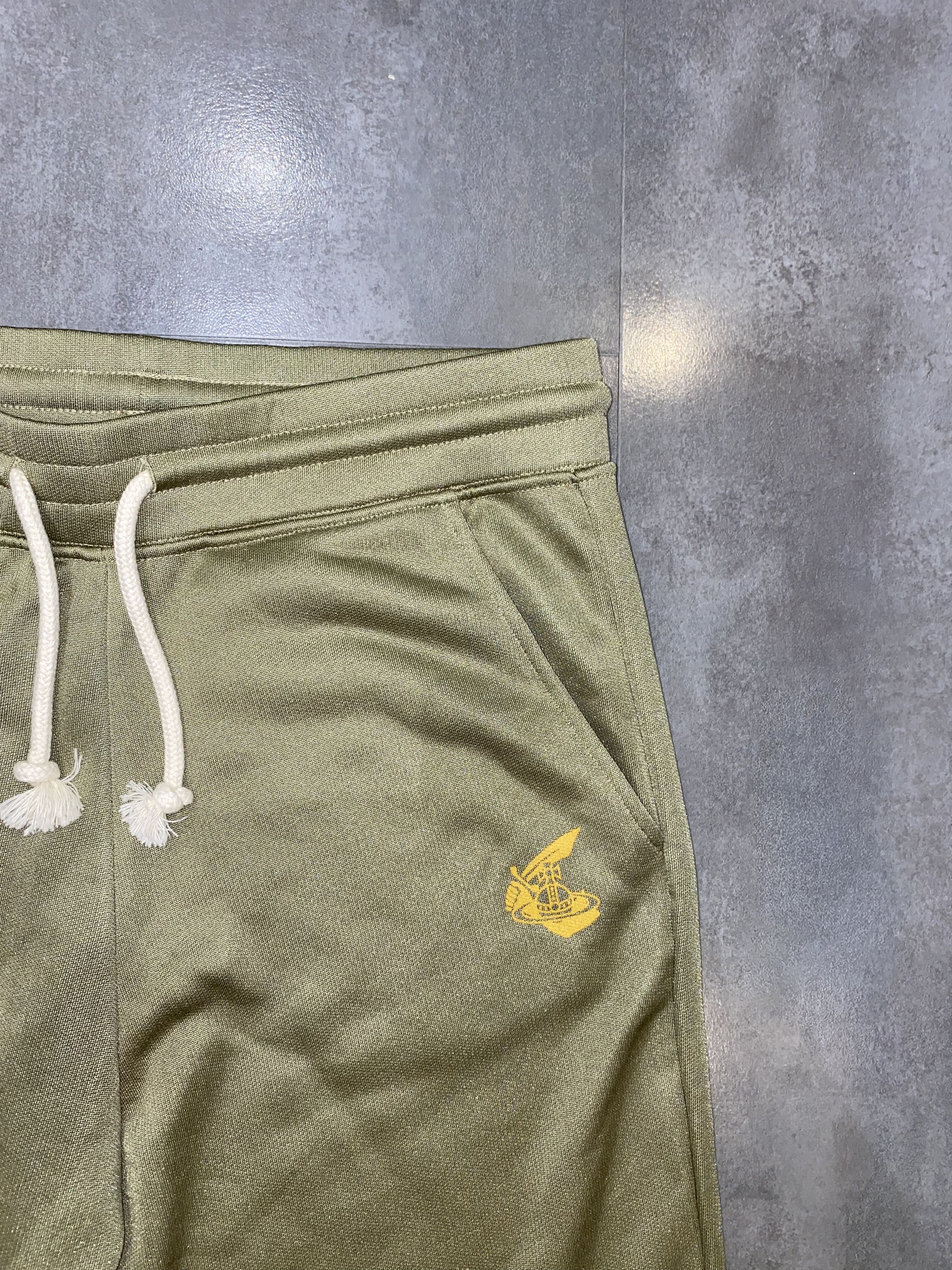 image of Dswt! Vivienne Westwood Small Logo Shine Green Joggers, Men's (Size 30)