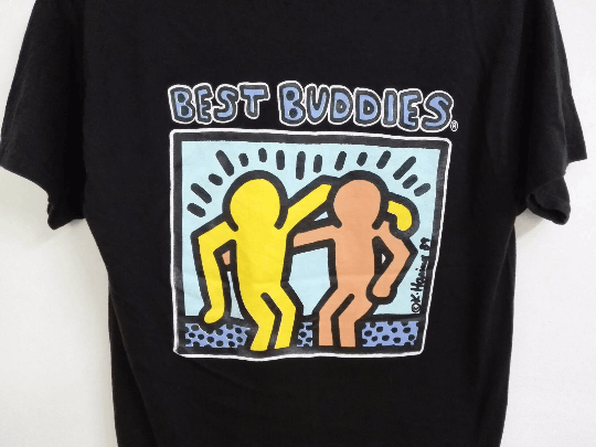 Keith Haring Vintage K.Haring Best Buddies Tshirt Size US M / EU 48-50 / 2 - 2 Thumbnail