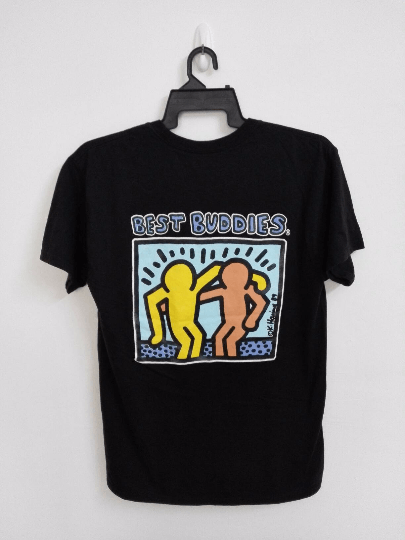 Keith Haring Vintage K.Haring Best Buddies Tshirt Size US M / EU 48-50 / 2 - 1 Thumbnail