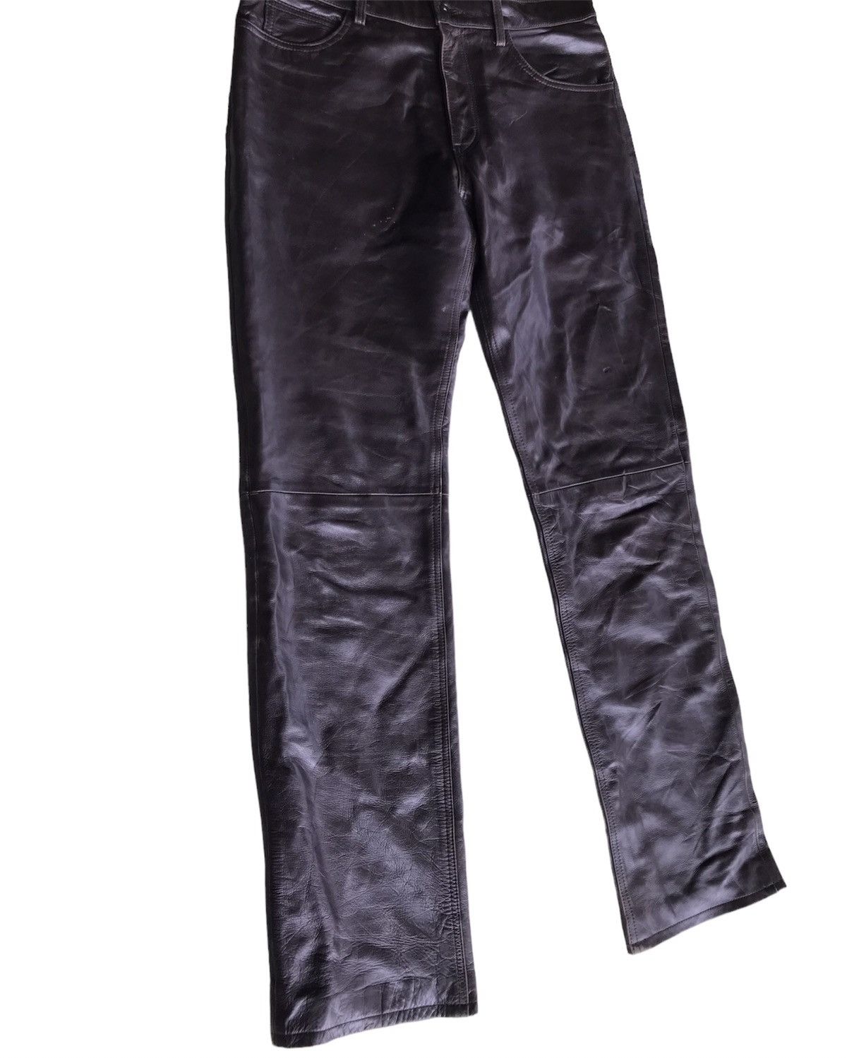 SHIPS JAPANESE VINTAGE SHIPS LEATHER PANTS Size US 34 / EU 50 - 4 Thumbnail
