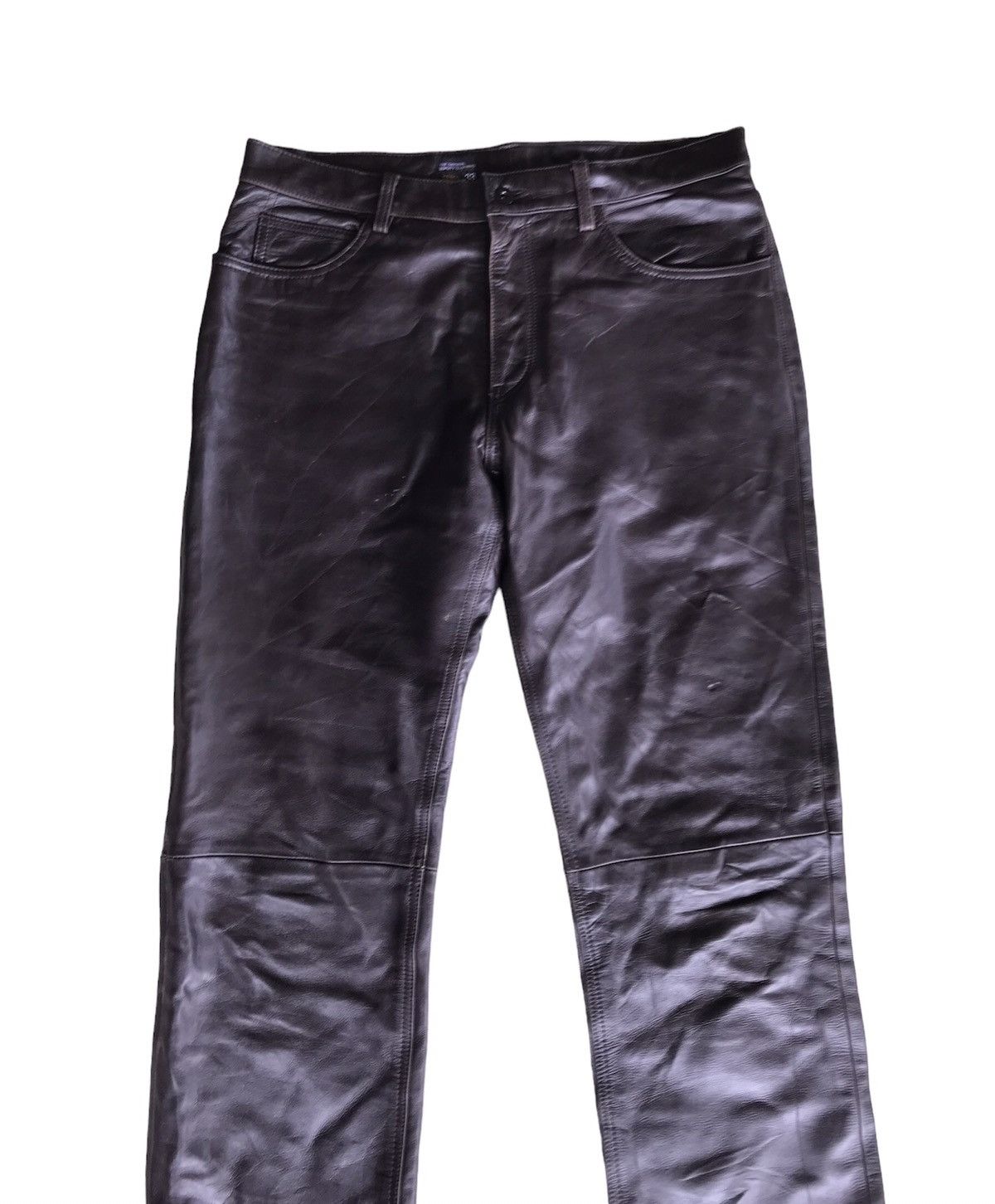 SHIPS JAPANESE VINTAGE SHIPS LEATHER PANTS Size US 34 / EU 50 - 3 Thumbnail