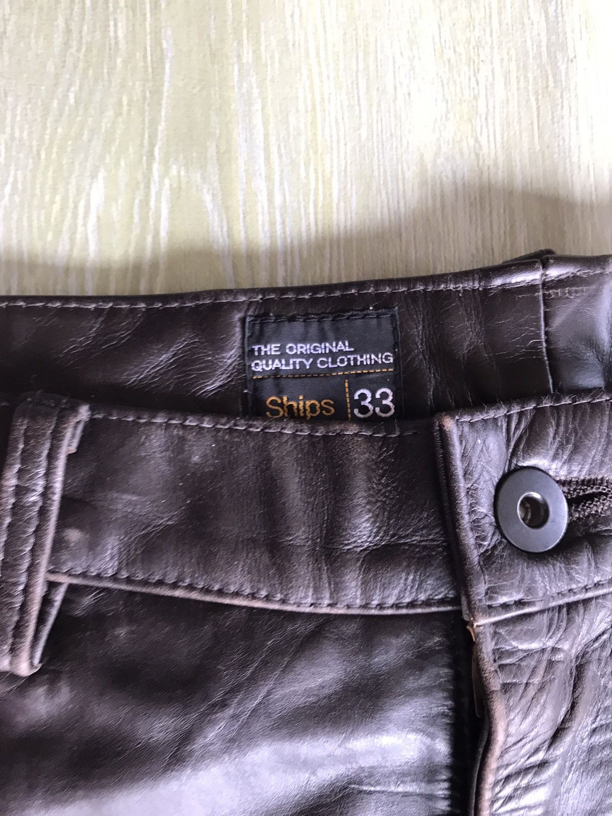 SHIPS JAPANESE VINTAGE SHIPS LEATHER PANTS Size US 34 / EU 50 - 11 Thumbnail