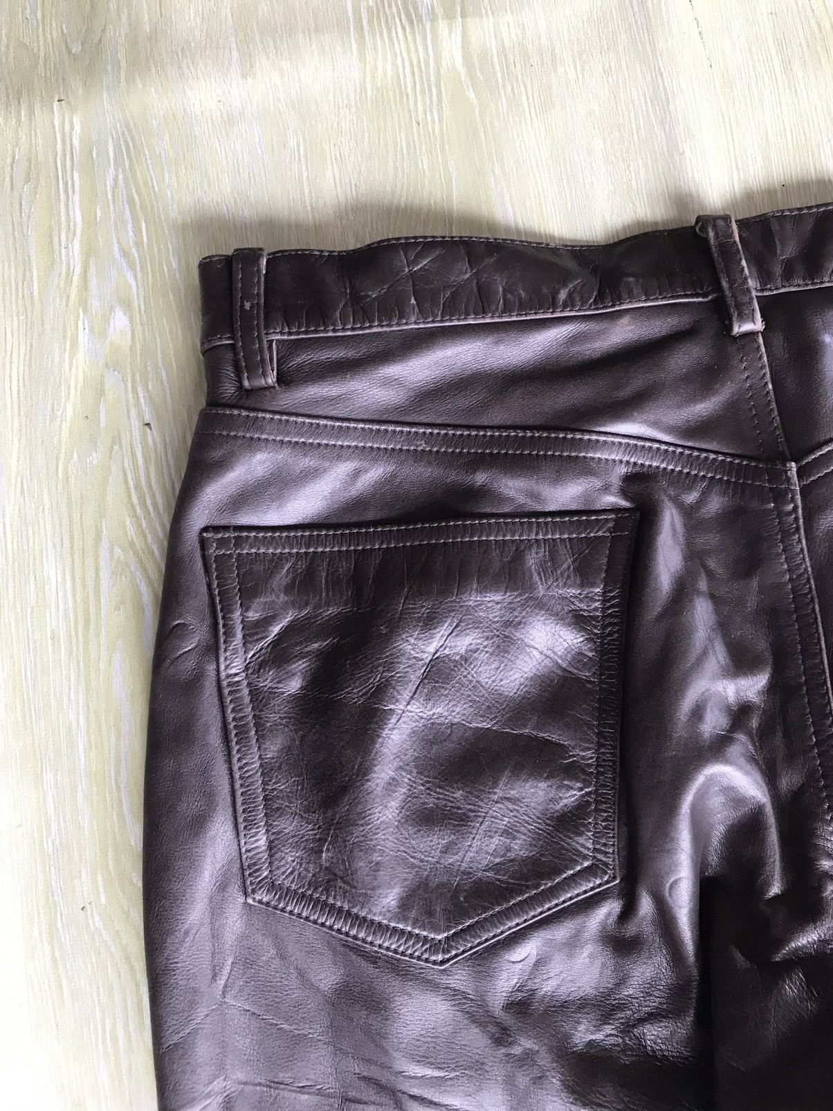 SHIPS JAPANESE VINTAGE SHIPS LEATHER PANTS Size US 34 / EU 50 - 7 Thumbnail