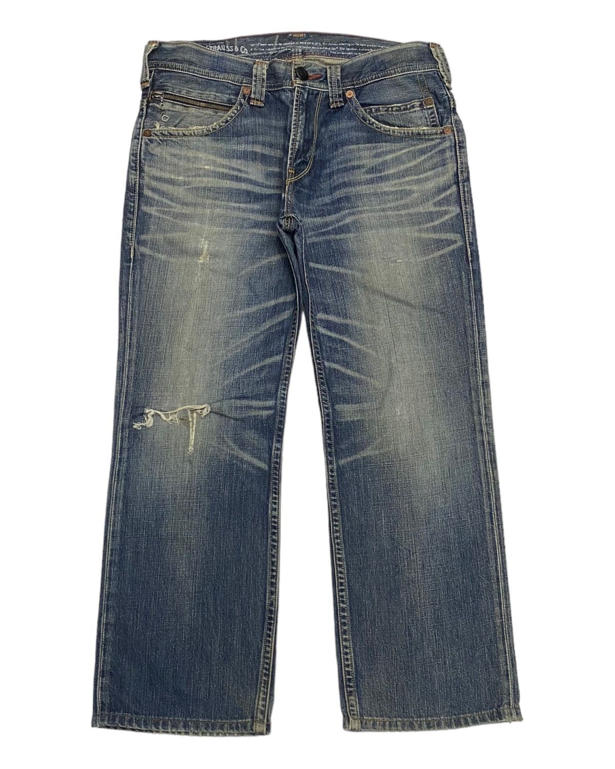 Hysteric Glamour × Levi's VINTAGE LEVIS 502 DISTRESSED BAGGY DENIM JEANS Size US 36 / EU 52 - 2 Thumbnail