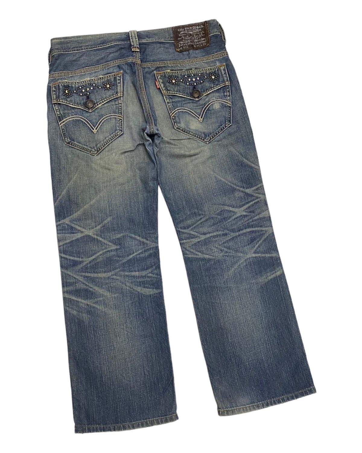 Hysteric Glamour × Levi's VINTAGE LEVIS 502 DISTRESSED BAGGY DENIM JEANS Size US 36 / EU 52 - 4 Thumbnail