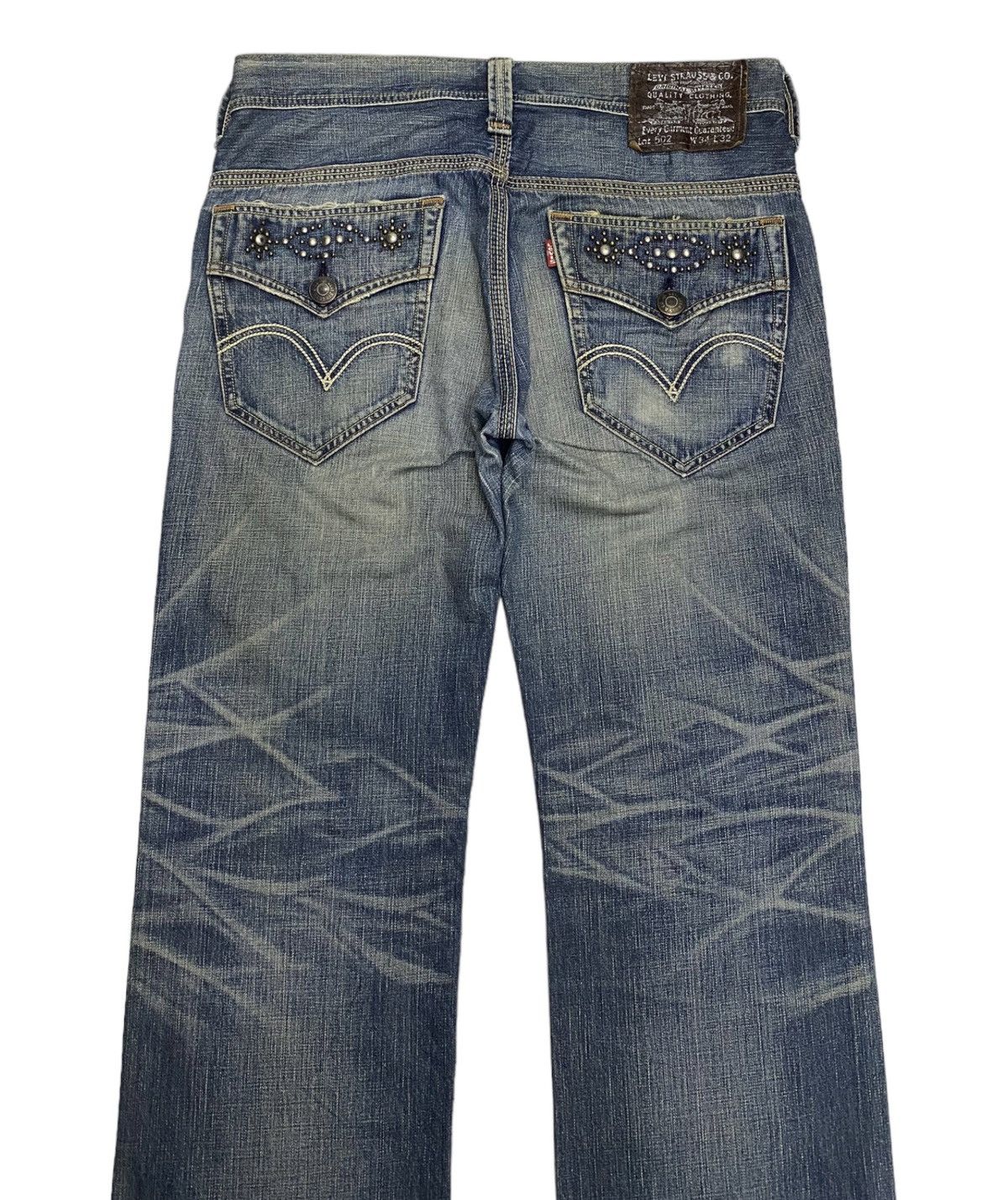 Hysteric Glamour × Levi's VINTAGE LEVIS 502 DISTRESSED BAGGY DENIM JEANS Size US 36 / EU 52 - 6 Thumbnail