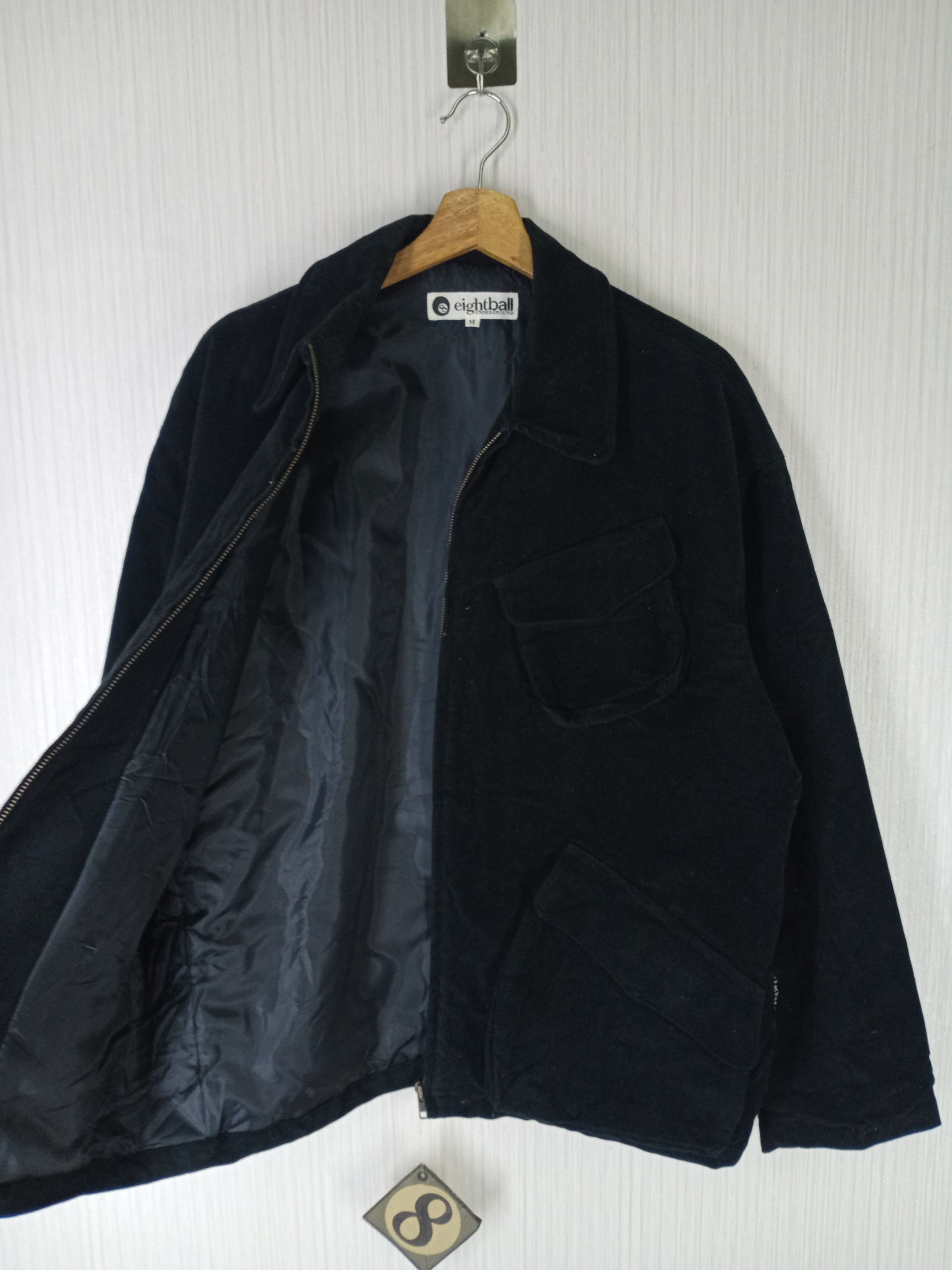 Japanese Brand Vintage 8-Ball Black Bomber Jacket Size US L / EU 52-54 / 3 - 6 Thumbnail