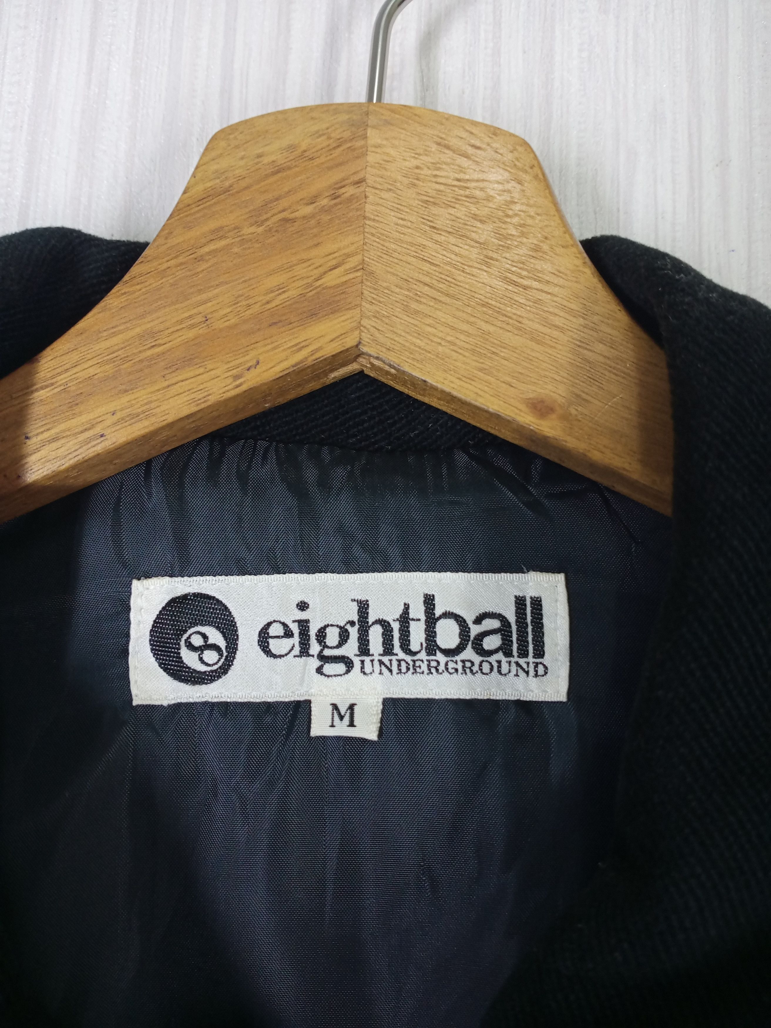 Japanese Brand Vintage 8-Ball Black Bomber Jacket Size US L / EU 52-54 / 3 - 3 Thumbnail