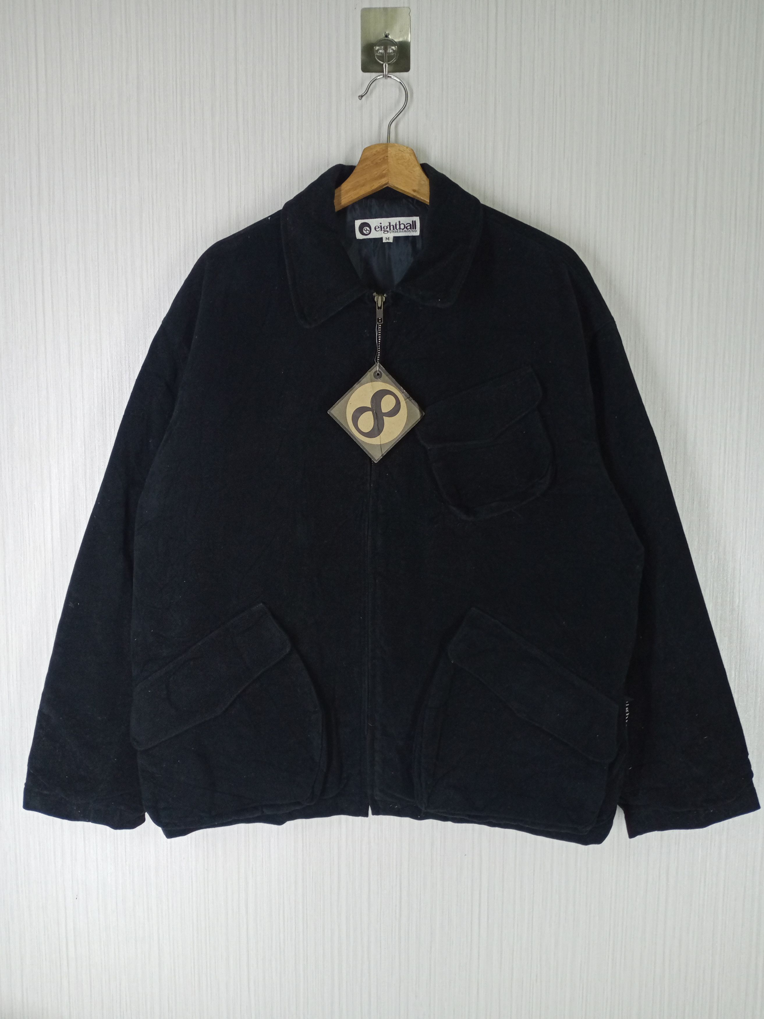Vintage 8-Ball Black Bomber Jacket