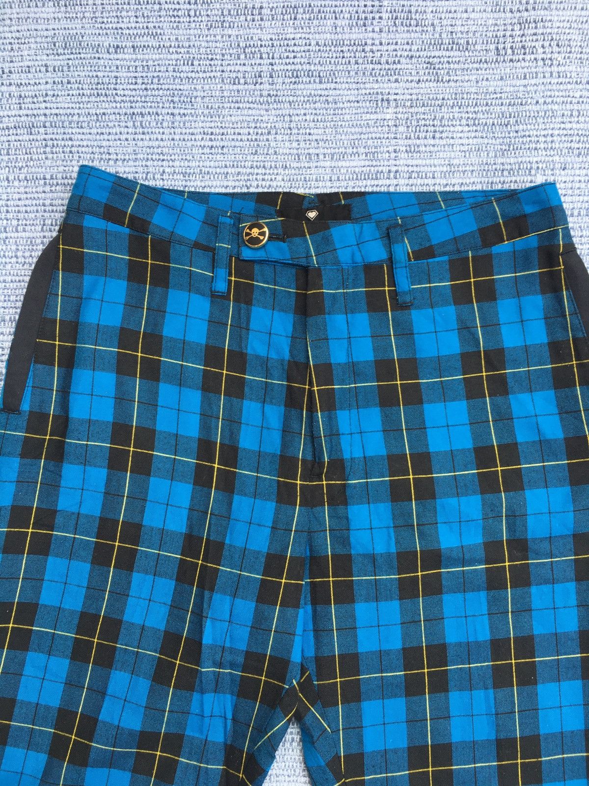 Japanese Brand super lovers blue tartan Size US 28 / EU 44 - 2 Thumbnail