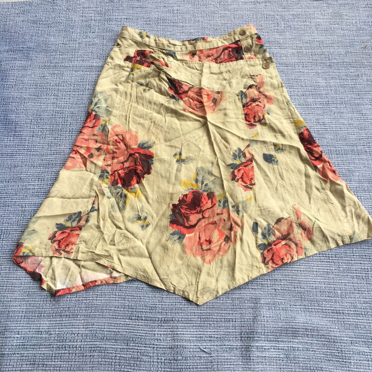 image of Tsumori Chisato Printed Skirt in Brown, Men's (Size 26)