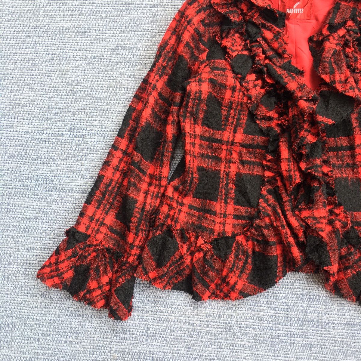 Japanese Brand red tartan punk wool jacket Size US M / EU 48-50 / 2 - 4 Thumbnail