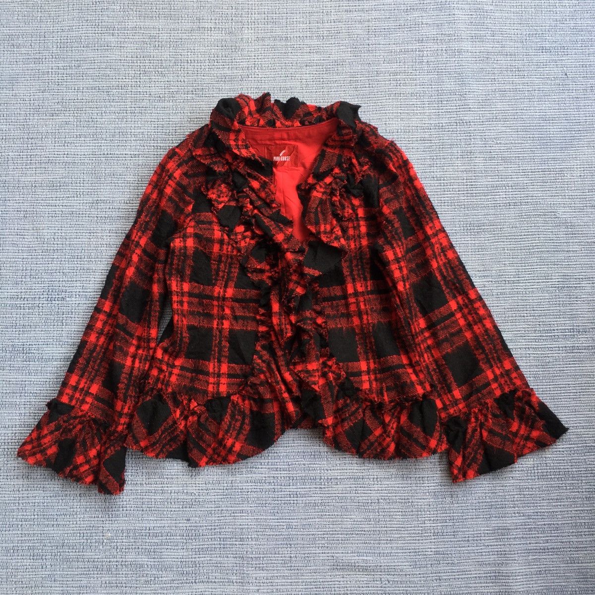 Japanese Brand red tartan punk wool jacket Size US M / EU 48-50 / 2 - 1 Thumbnail