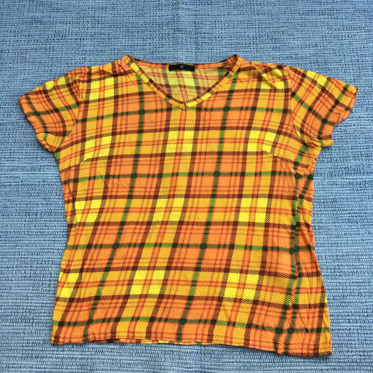 Yohji Yamamoto aw04 orange checked top Size US M / EU 48-50 / 2 - 1 Thumbnail