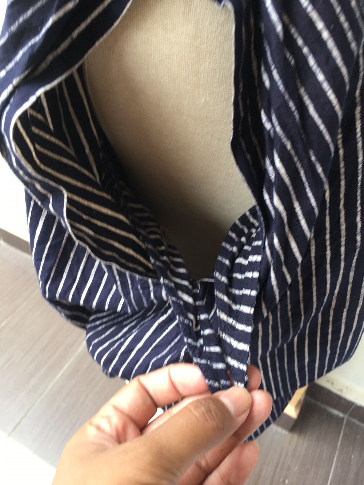 Issey Miyake vintage 80s issey miyake assymetrical indigo top Size US M / EU 48-50 / 2 - 6 Thumbnail