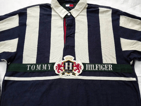 Tommy Hilfiger Vintage Tommy Hilfiger Polo Rugby Shirt Size US L / EU 52-54 / 3 - 2 Thumbnail